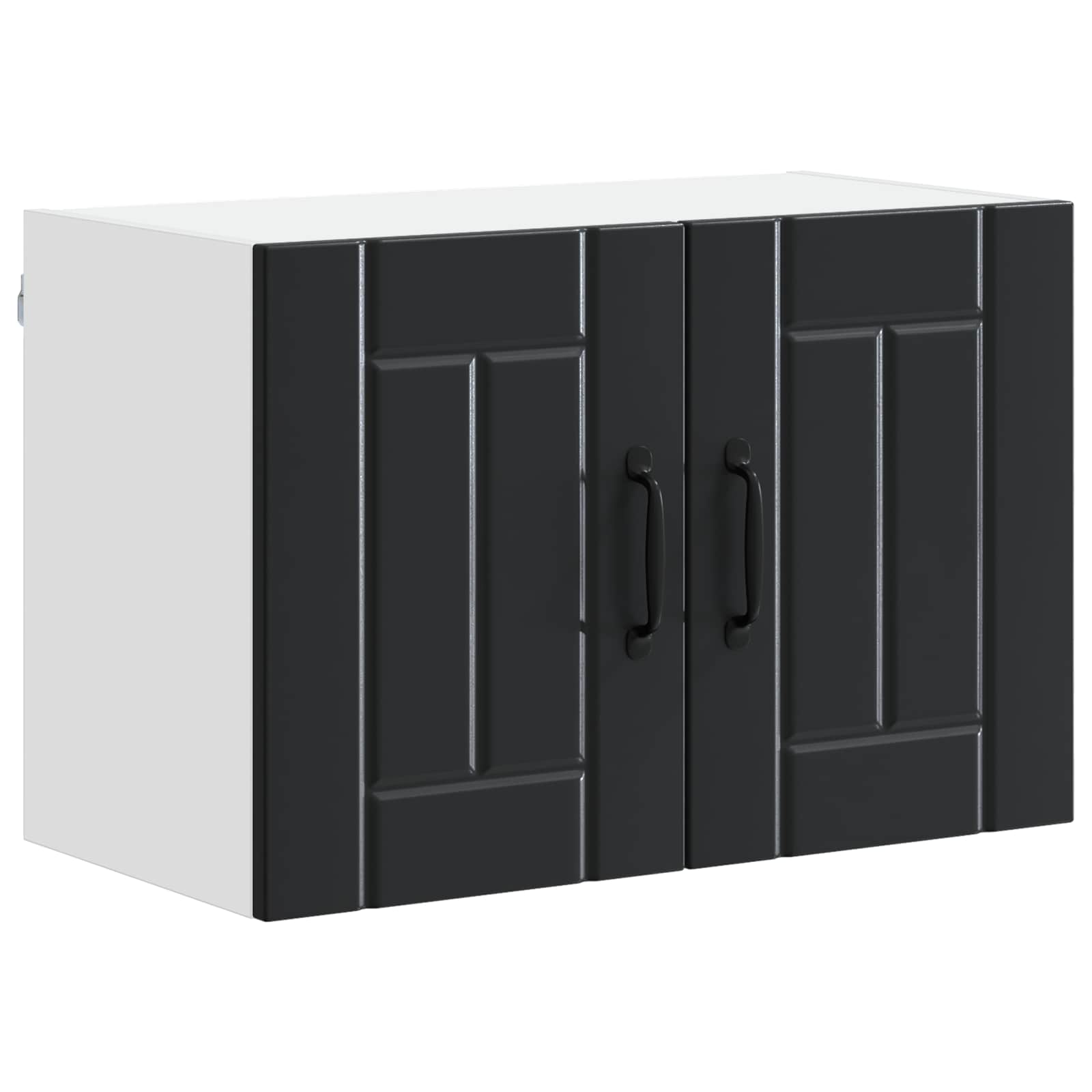 Keukenkast aan de muur Lucca Zwart 60 x 31 x 40 cm Bewerkt hout is nu te koop bij PeponiXL, paradijselijk wonen!