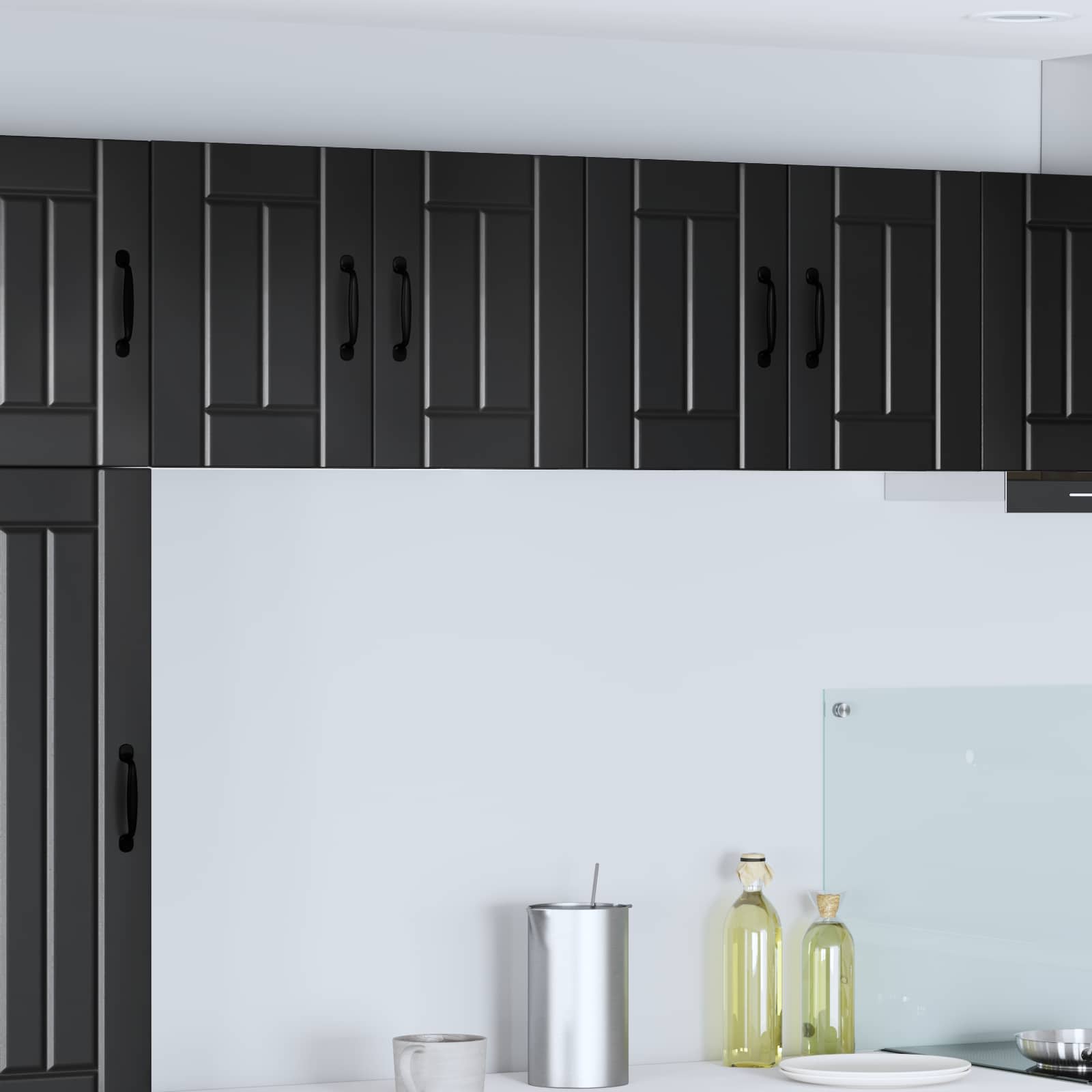 Vaatwasserpaneel Lucca 2 pcs Zwart 60 x 31 x 40 cm Bewerkt hout is nu te koop bij PeponiXL, paradijselijk wonen!