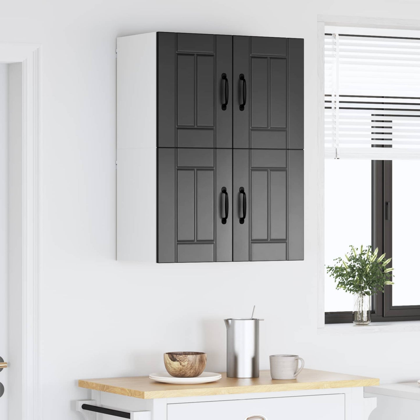 Vaatwasserpaneel Lucca 2 pcs Zwart 60 x 31 x 40 cm Bewerkt hout is nu te koop bij PeponiXL, paradijselijk wonen!