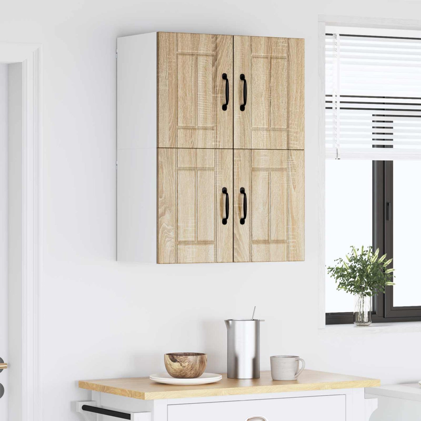 Keukenwandkasten Lucca 2 pcs Sonoma Eiken 60 x 31 x 40 cm is nu te koop bij PeponiXL, paradijselijk wonen!