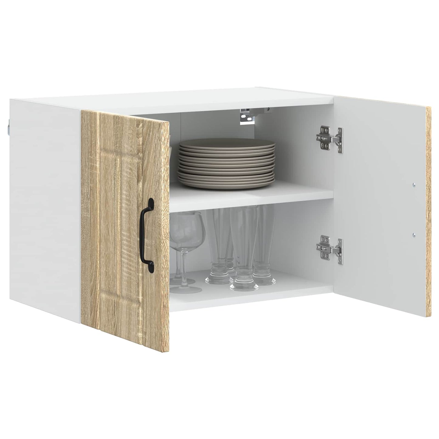 Keukenwandkasten Lucca 2 pcs Sonoma Eiken 60 x 31 x 40 cm is nu te koop bij PeponiXL, paradijselijk wonen!