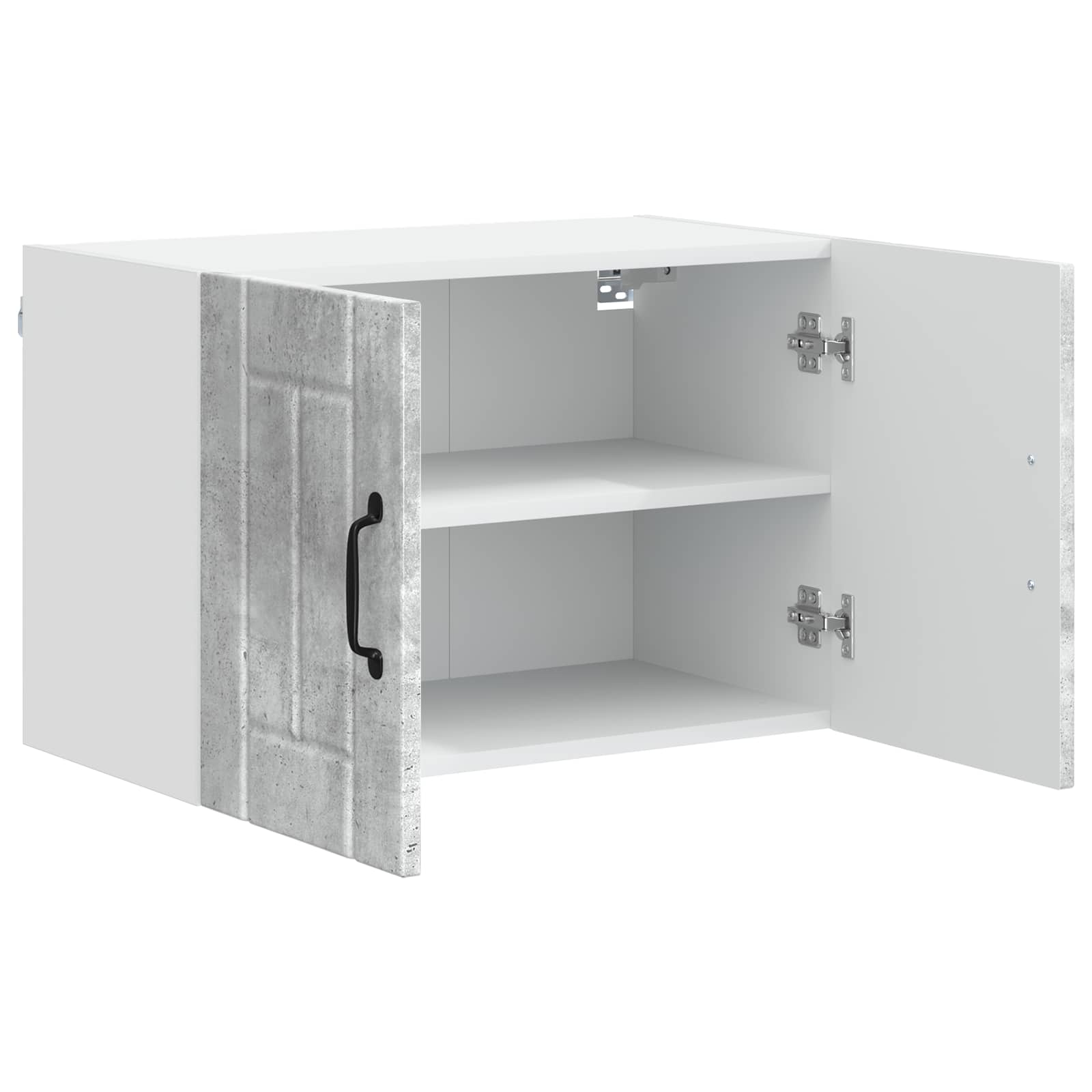 Keukenwandkasten 2 pcs Beton Grijs 60 x 31 x 40 cm Bewerkt hout is nu te koop bij PeponiXL, paradijselijk wonen!