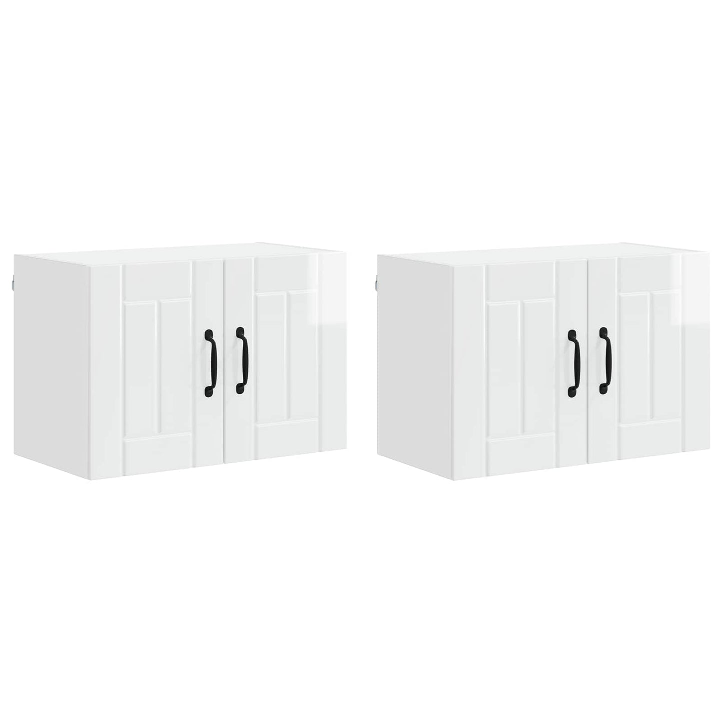 Keukenwandkasten Lucca 2 pcs Hoogglans Wit 60 x 31 x 40 cm is nu te koop bij PeponiXL, paradijselijk wonen!