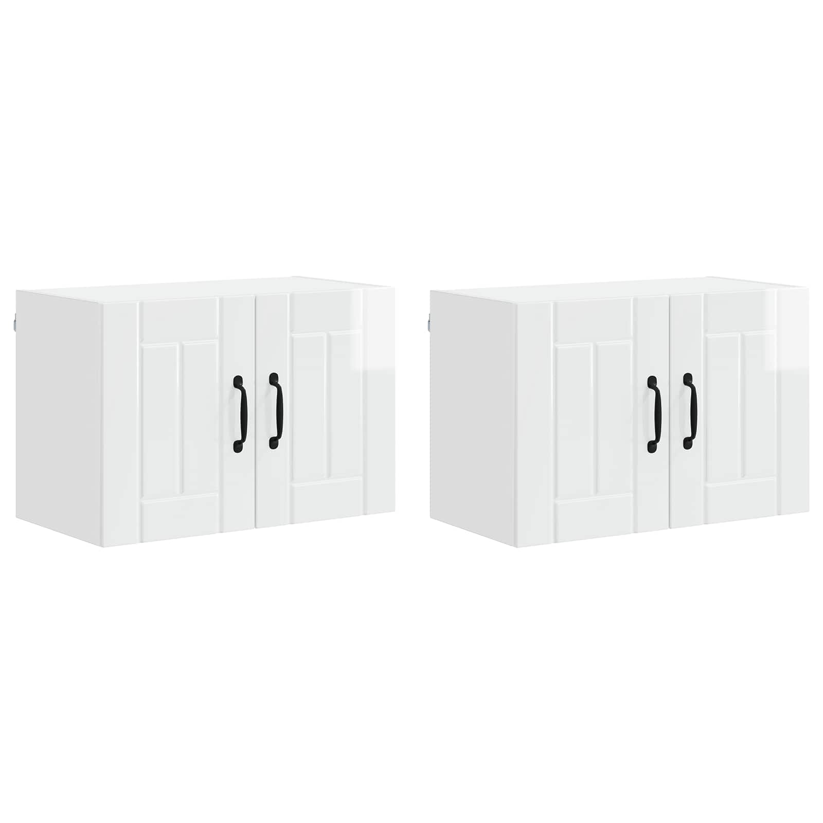Keukenwandkasten Lucca 2 pcs Hoogglans Wit 60 x 31 x 40 cm is nu te koop bij PeponiXL, paradijselijk wonen!