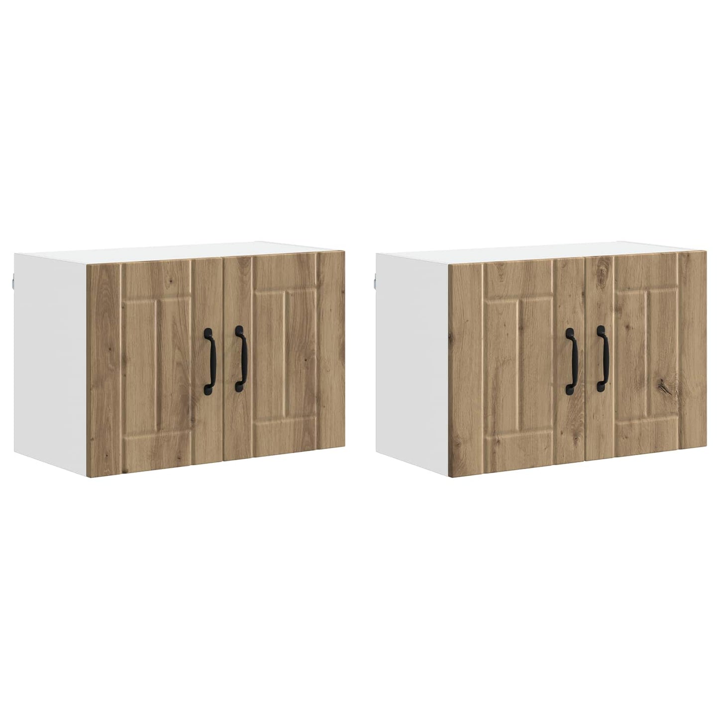 Keukenwandkasten Lucca 2 pcs Artisanaal eiken 60 x 31 x 40 cm is nu te koop bij PeponiXL, paradijselijk wonen!