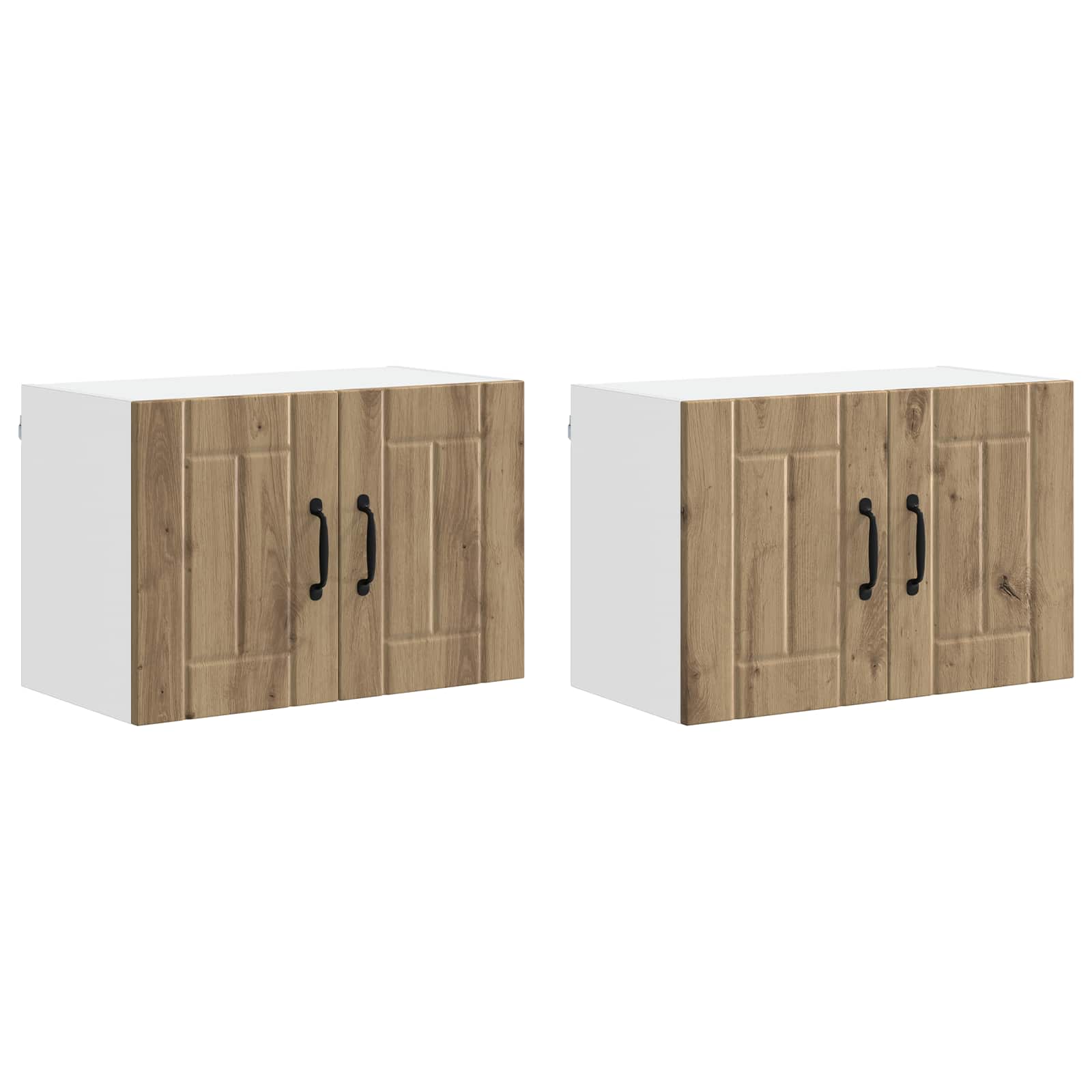 Keukenwandkasten Lucca 2 pcs Artisanaal eiken 60 x 31 x 40 cm is nu te koop bij PeponiXL, paradijselijk wonen!
