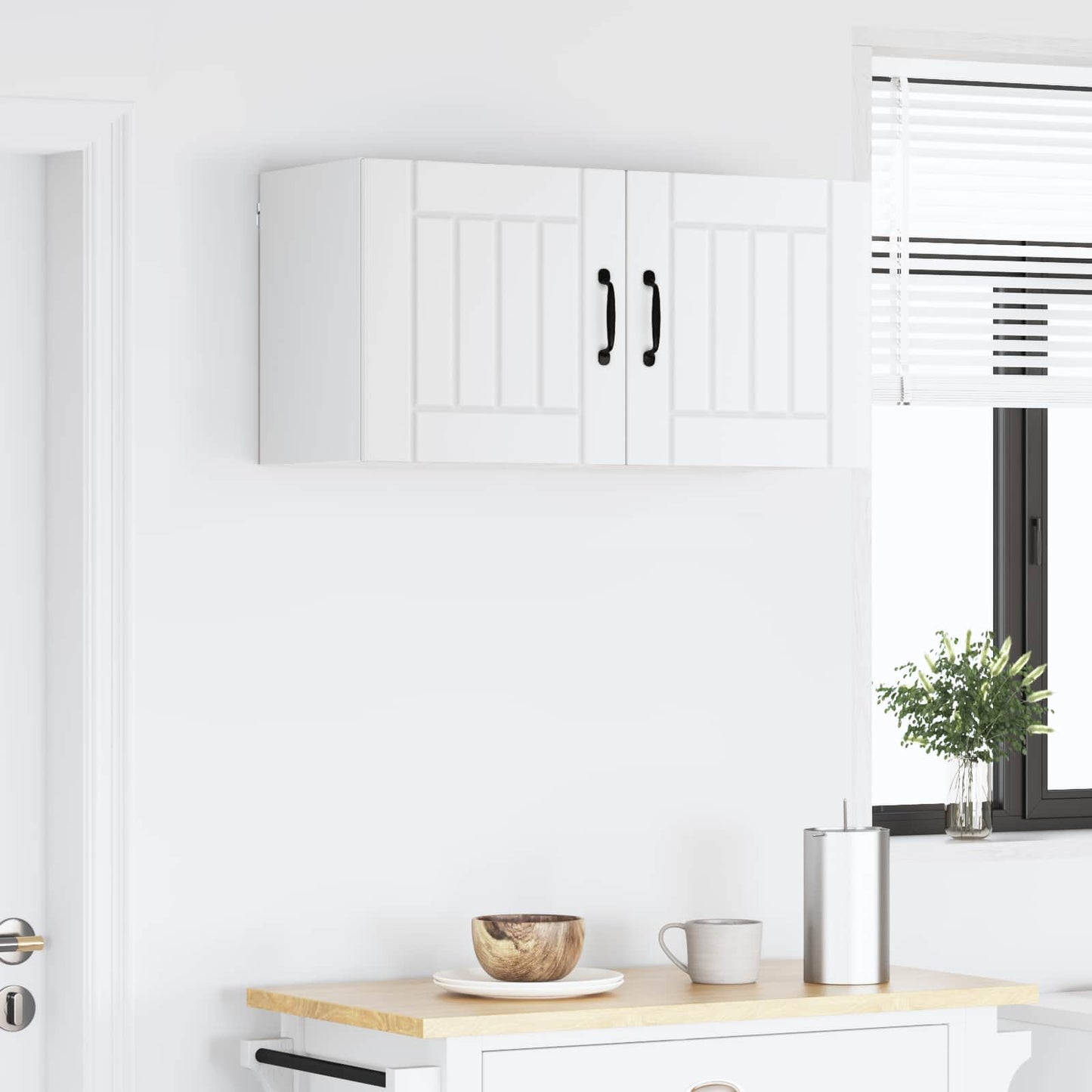 Vaatwasserpaneel Lucca Wit 80 x 31 x 40 cm Bewerkt hout is nu te koop bij PeponiXL, paradijselijk wonen!