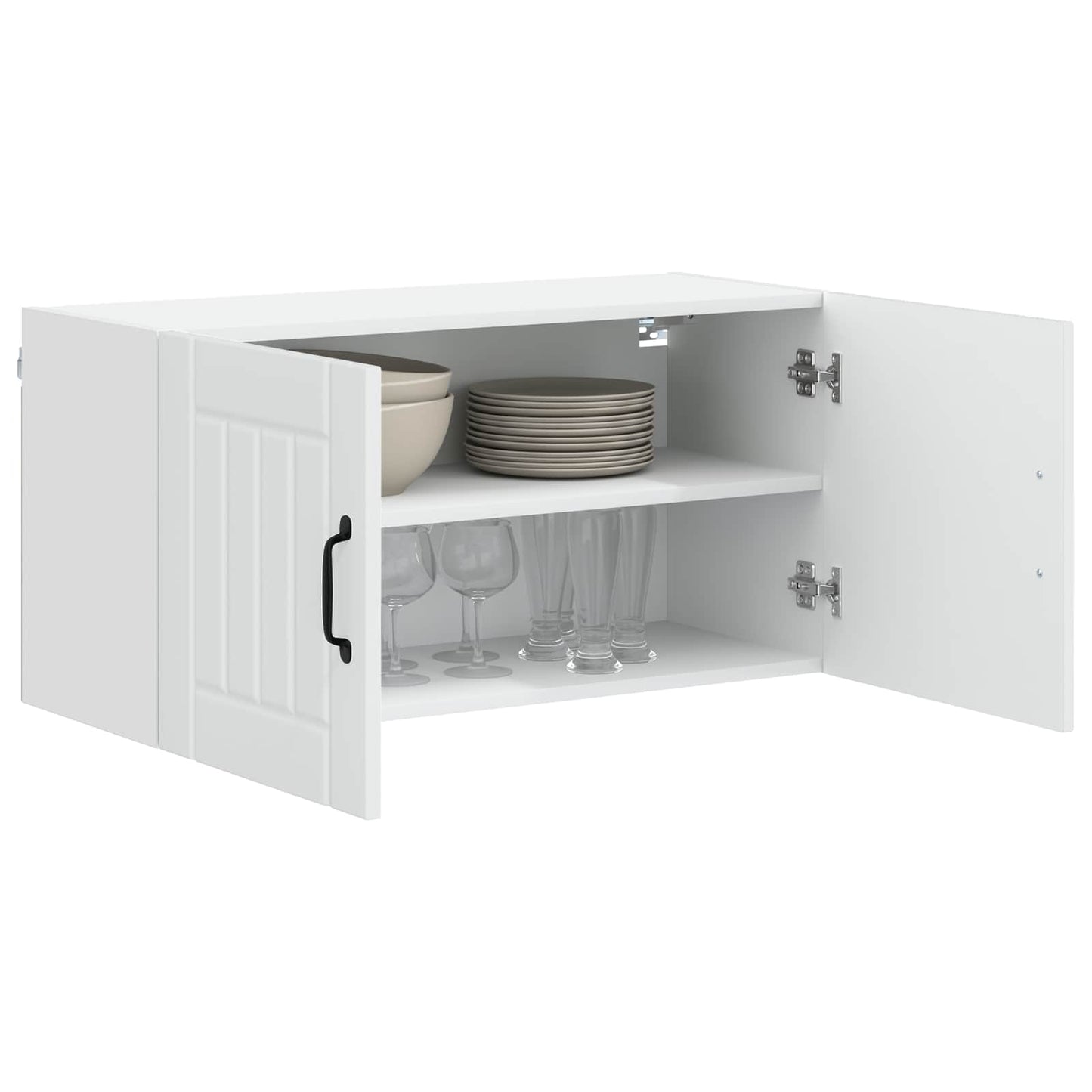 Vaatwasserpaneel Lucca Wit 80 x 31 x 40 cm Bewerkt hout is nu te koop bij PeponiXL, paradijselijk wonen!