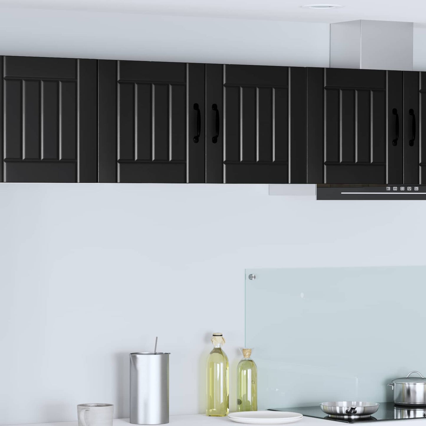 Vaatwasserpaneel Lucca Zwart 80 x 31 x 40 cm Bewerkt hout is nu te koop bij PeponiXL, paradijselijk wonen!