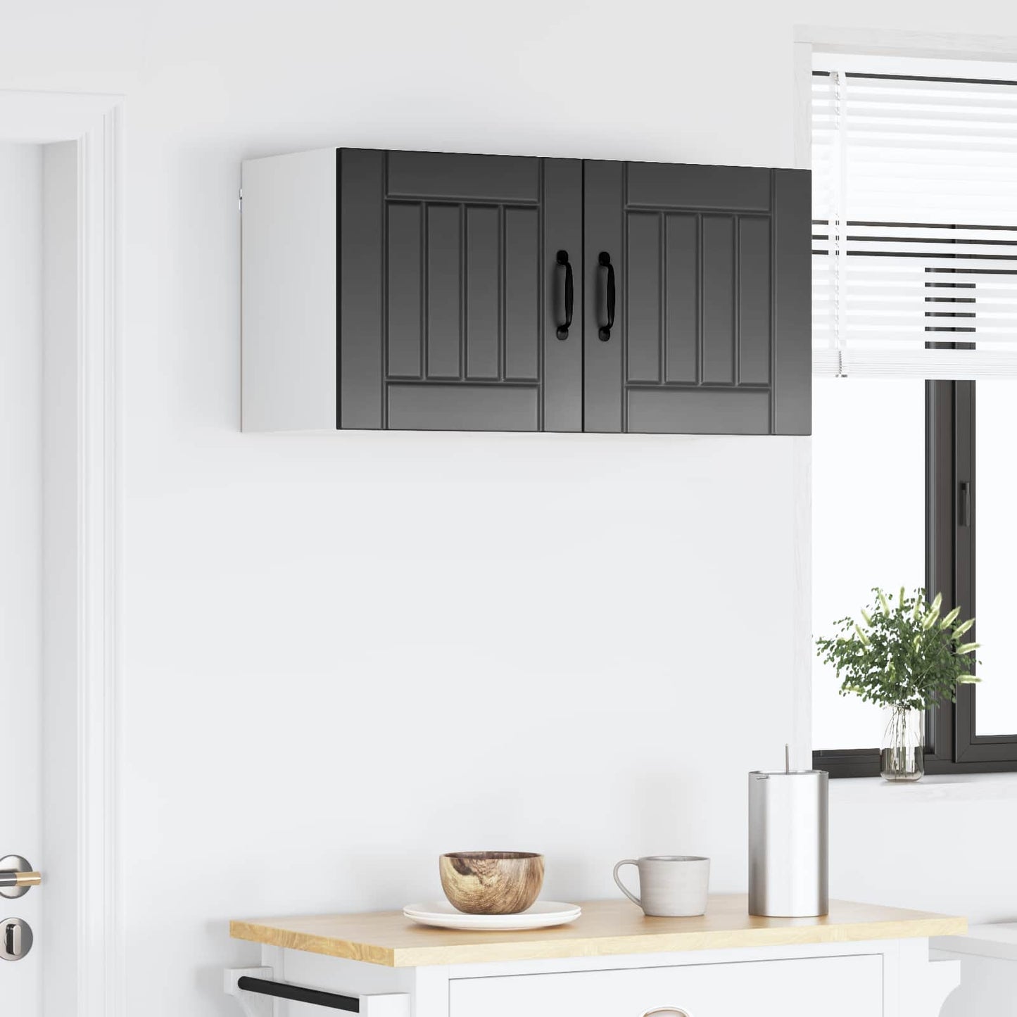 Vaatwasserpaneel Lucca Zwart 80 x 31 x 40 cm Bewerkt hout is nu te koop bij PeponiXL, paradijselijk wonen!