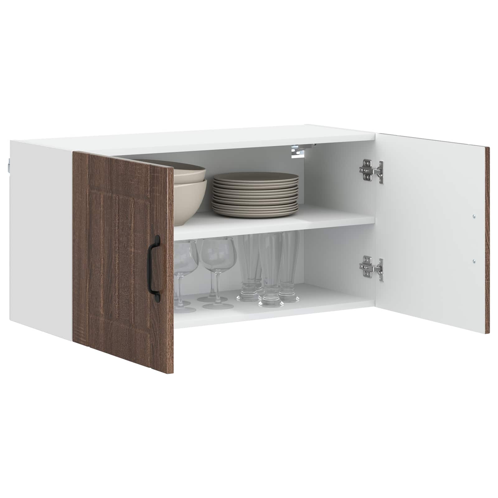 Vaatwasserpaneel Lucca Bruin eiken 80 x 31 x 40 cm Bewerkt hout is nu te koop bij PeponiXL, paradijselijk wonen!
