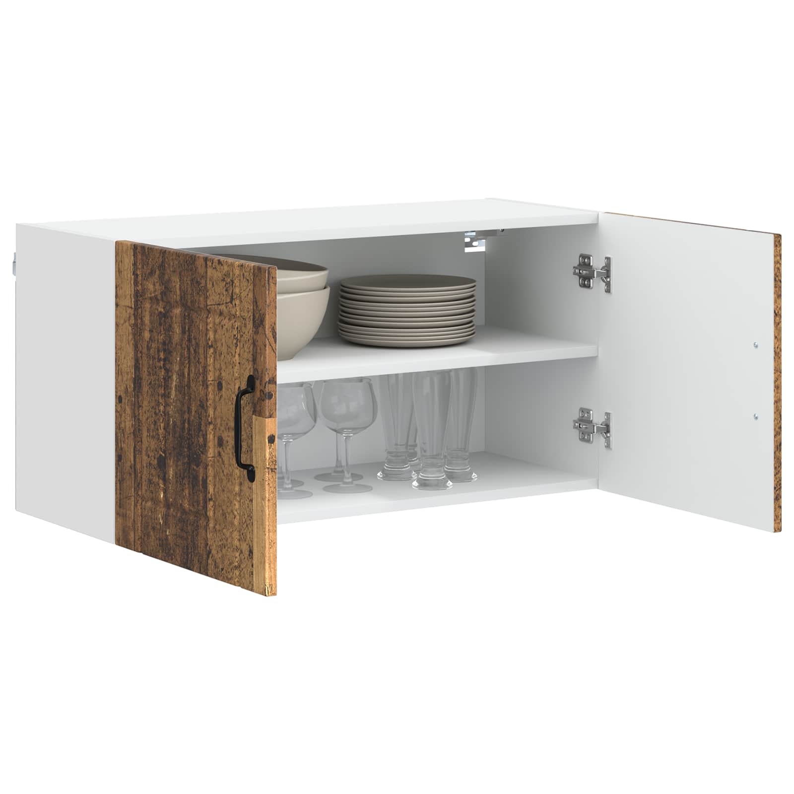 Keukenkast Oudhout 80 x 31 x 40 cm Bewerkt hout is nu te koop bij PeponiXL, paradijselijk wonen!