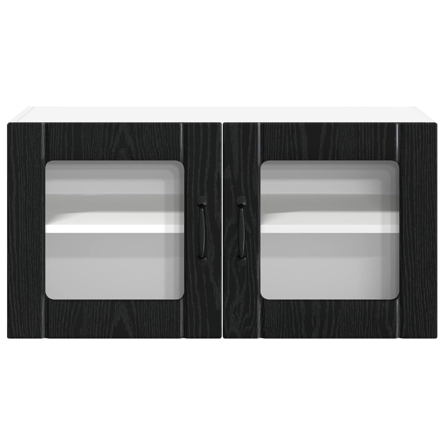 Keukenkast Zwart Eiken 80 x 31 x 40 cm Bewerkt hout is nu te koop bij PeponiXL, paradijselijk wonen!