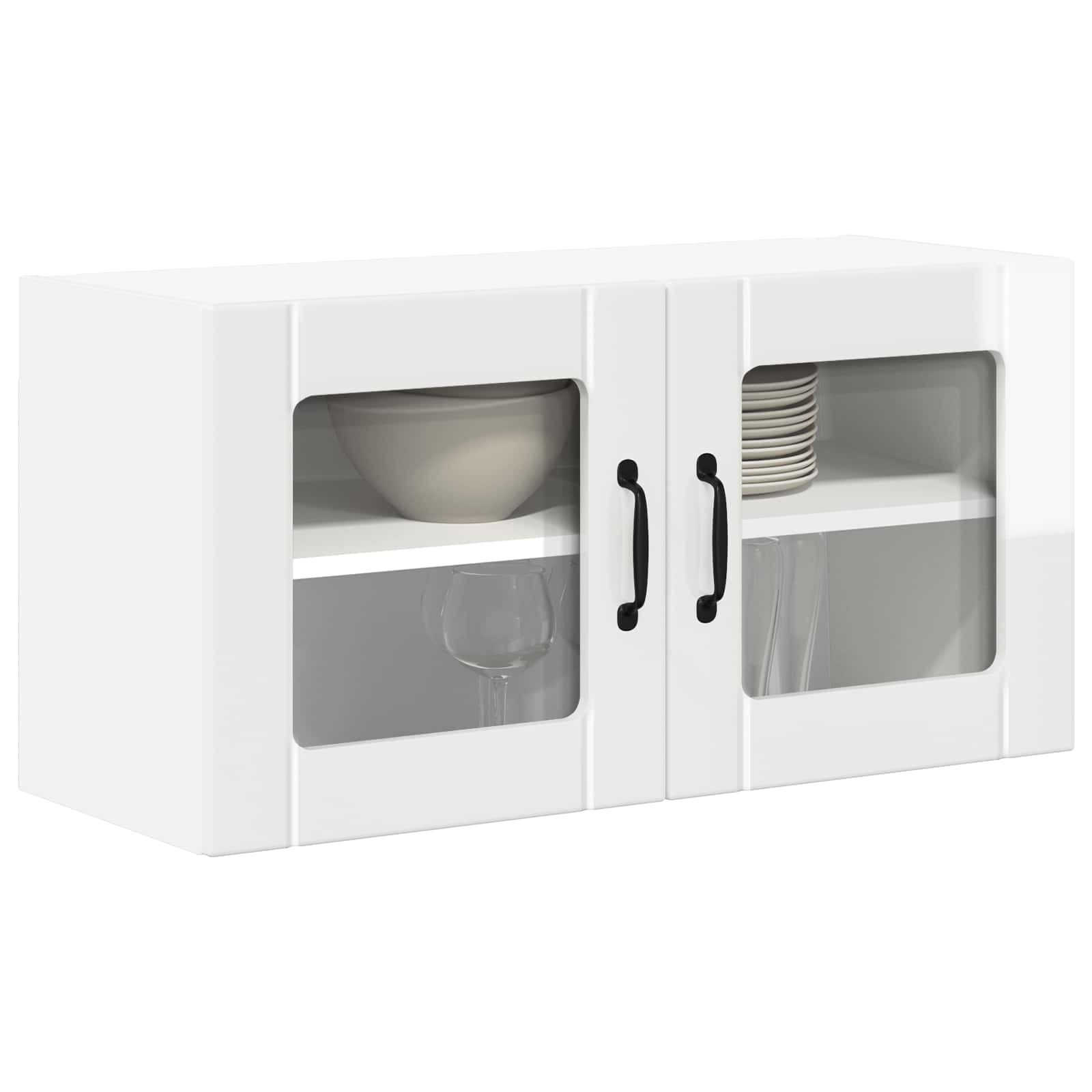 Keukenkast Hoogglans wit 80 x 31 x 40 cm Bewerkt hout is nu te koop bij PeponiXL, paradijselijk wonen!