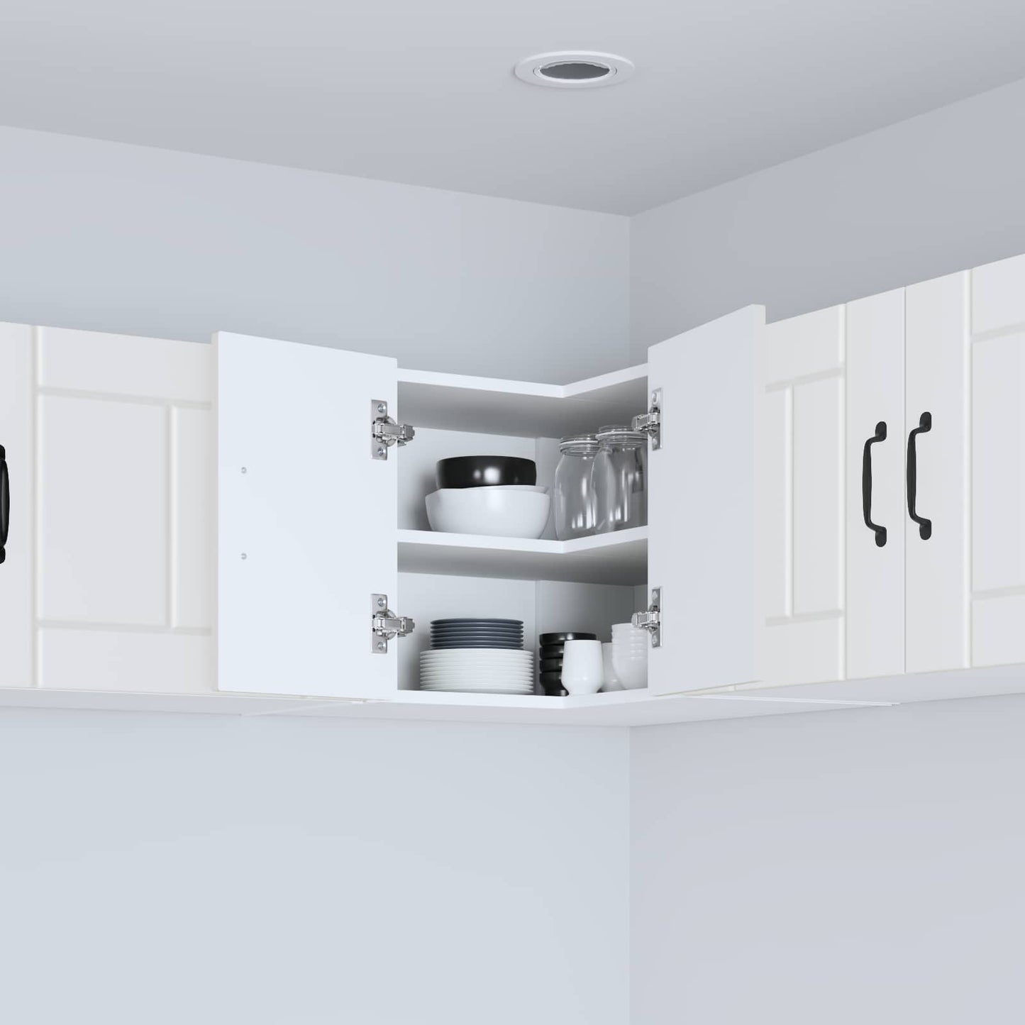 Keukenkast Wit 57 x 57 x 40 cm Bewerkt hout is nu te koop bij PeponiXL, paradijselijk wonen!