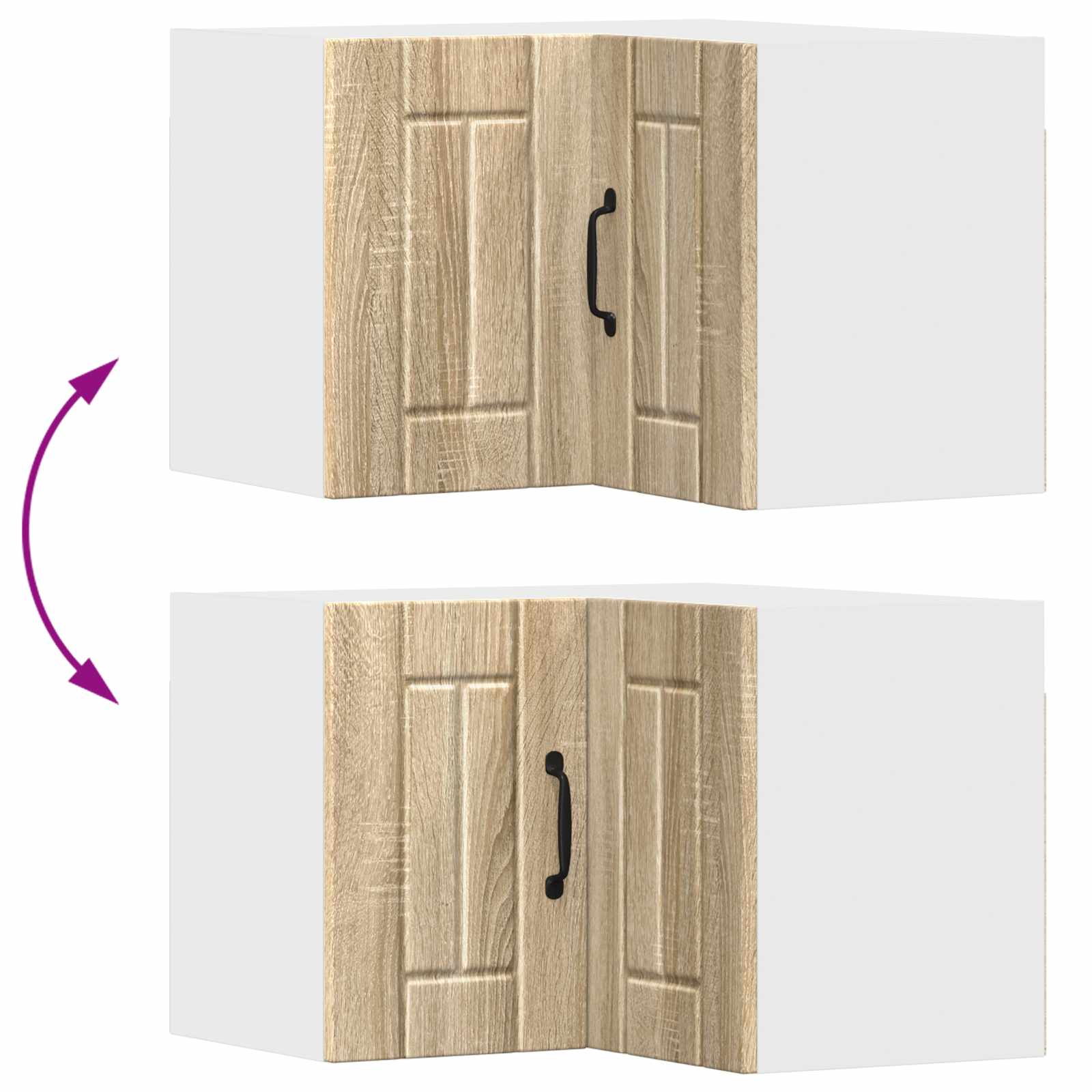 Keukenkast Sonoma Eiken 57 x 57 x 40 cm Bewerkt hout is nu te koop bij PeponiXL, paradijselijk wonen!