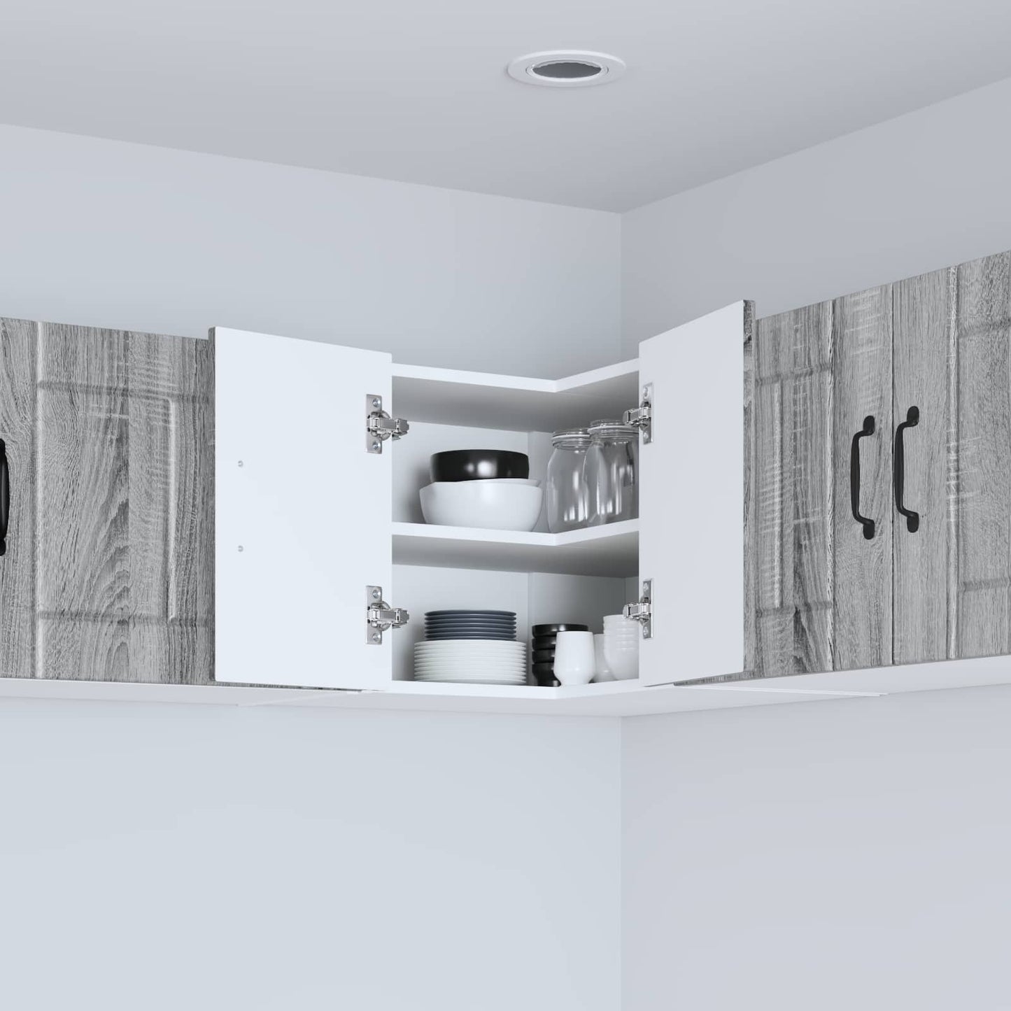 Keukenkast Grijs Sonoma 57 x 57 x 40 cm Bewerkt hout is nu te koop bij PeponiXL, paradijselijk wonen!