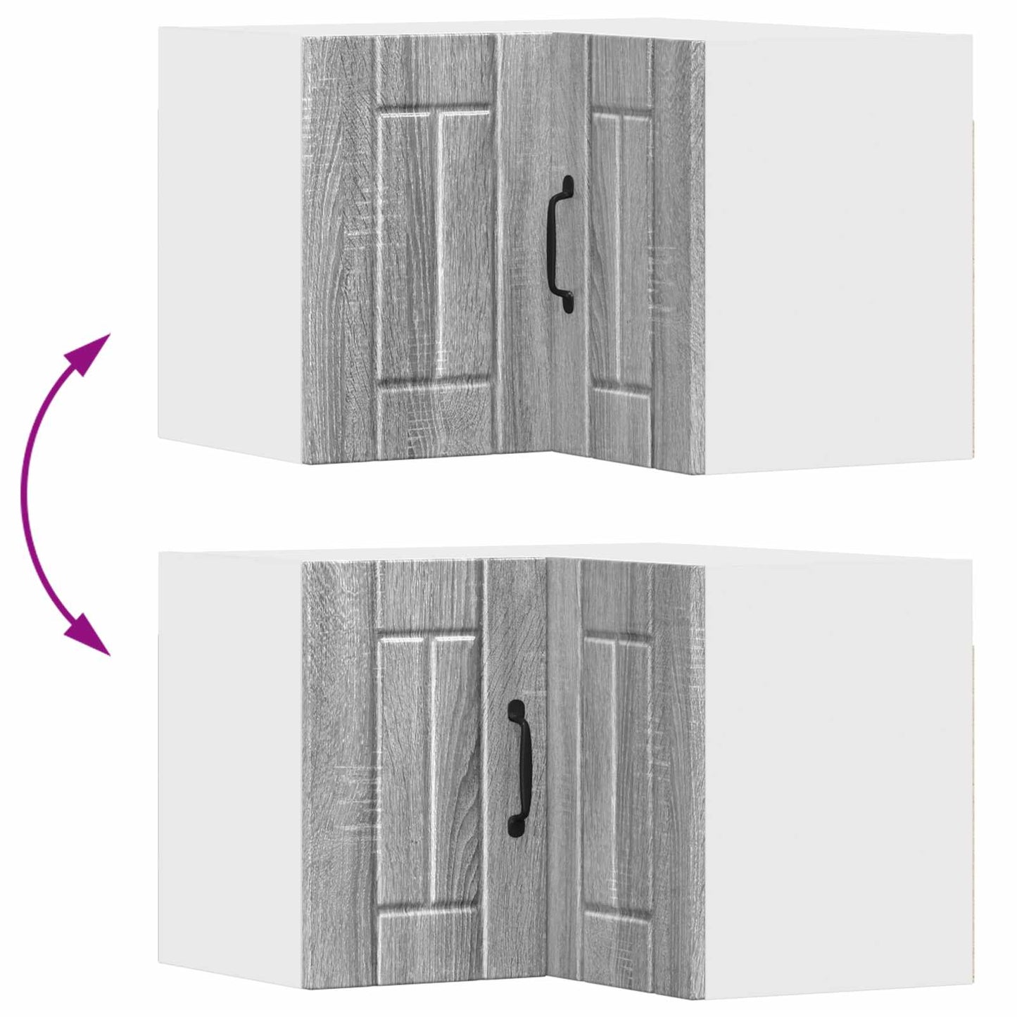 Keukenkast Grijs Sonoma 57 x 57 x 40 cm Bewerkt hout is nu te koop bij PeponiXL, paradijselijk wonen!