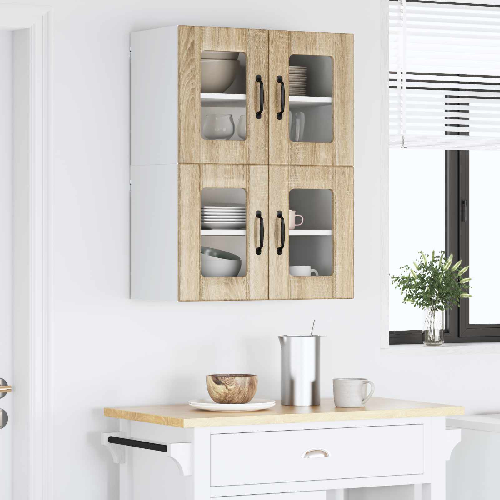 Vaatwasserpaneel Lucca 2 pcs Sonoma Eiken 60 x 31 x 40 cm is nu te koop bij PeponiXL, paradijselijk wonen!