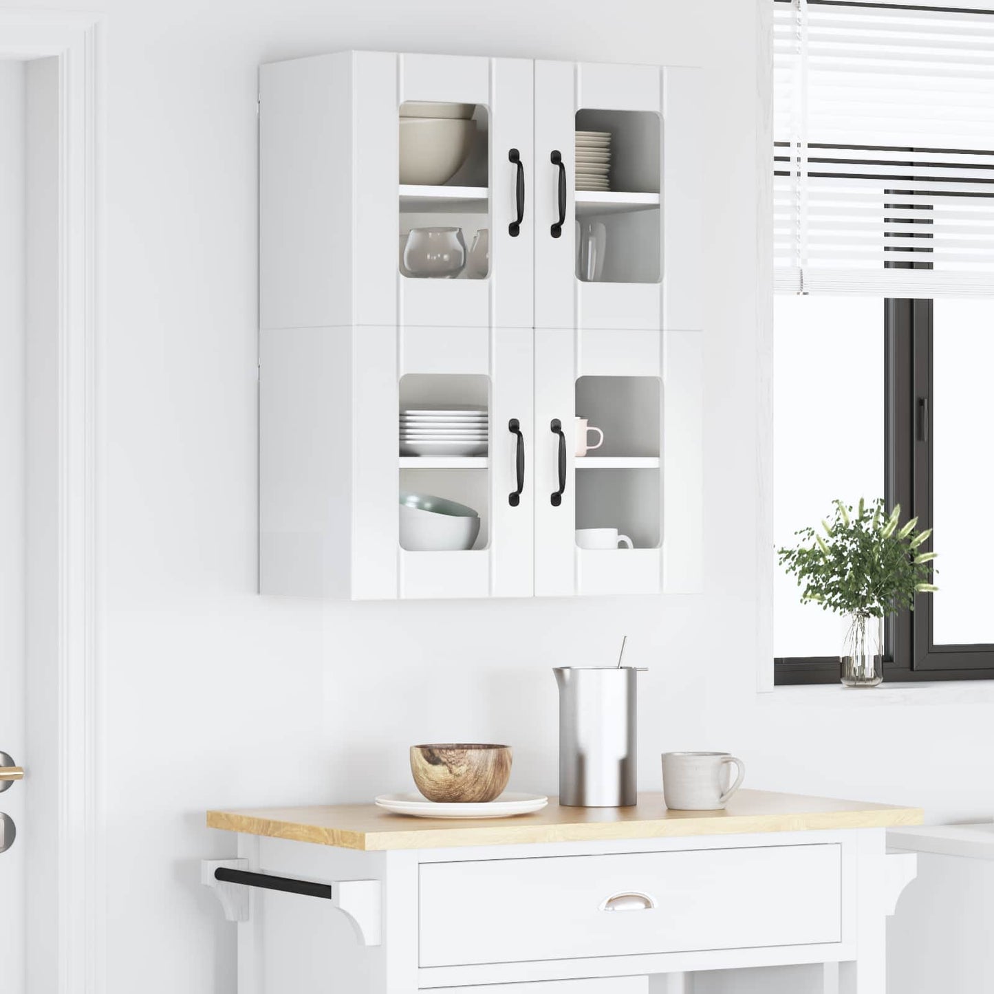Vaatwasserpaneel Lucca 2 pcs Hoogglans Wit 60 x 31 x 40 cm is nu te koop bij PeponiXL, paradijselijk wonen!