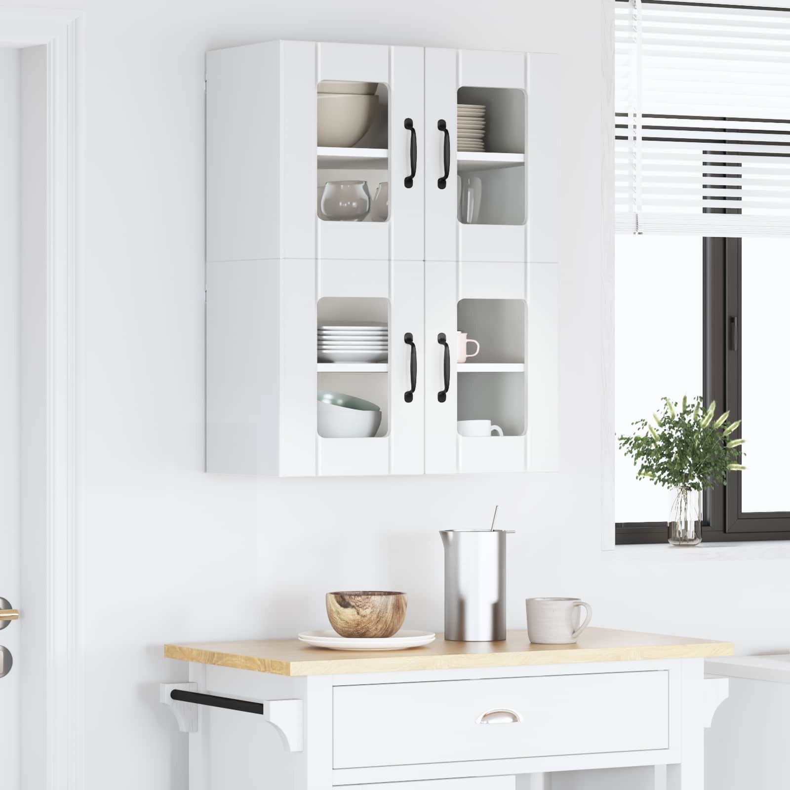 Vaatwasserpaneel Lucca 2 pcs Hoogglans Wit 60 x 31 x 40 cm is nu te koop bij PeponiXL, paradijselijk wonen!