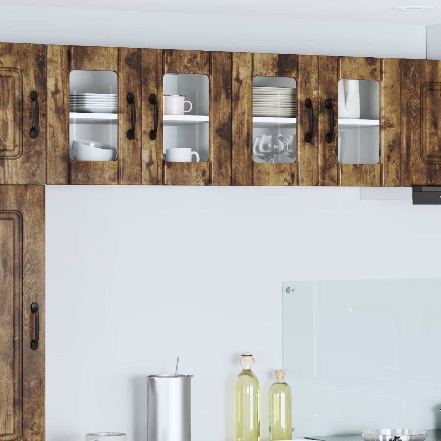 Keukenkast Gerookt eiken 60 x 31 x 40 cm Bewerkt hout is nu te koop bij PeponiXL, paradijselijk wonen!