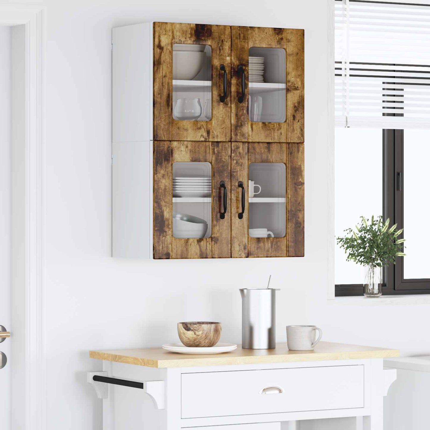 Vaatwasserpaneel Lucca 2 pcs Gerookt eiken 60 x 31 x 40 cm is nu te koop bij PeponiXL, paradijselijk wonen!