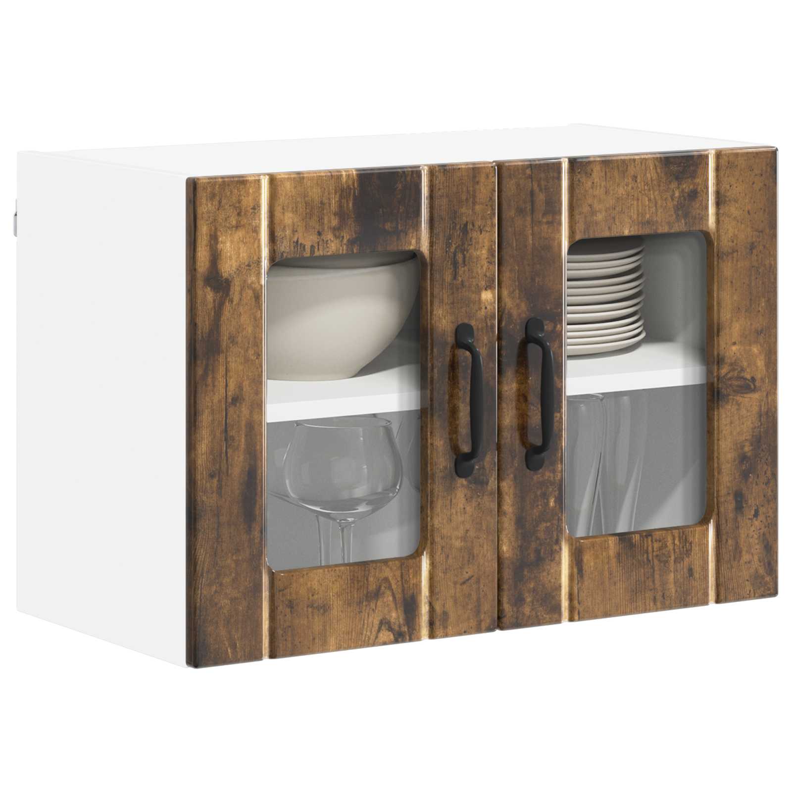 Vaatwasserpaneel Lucca 2 pcs Gerookt eiken 60 x 31 x 40 cm is nu te koop bij PeponiXL, paradijselijk wonen!