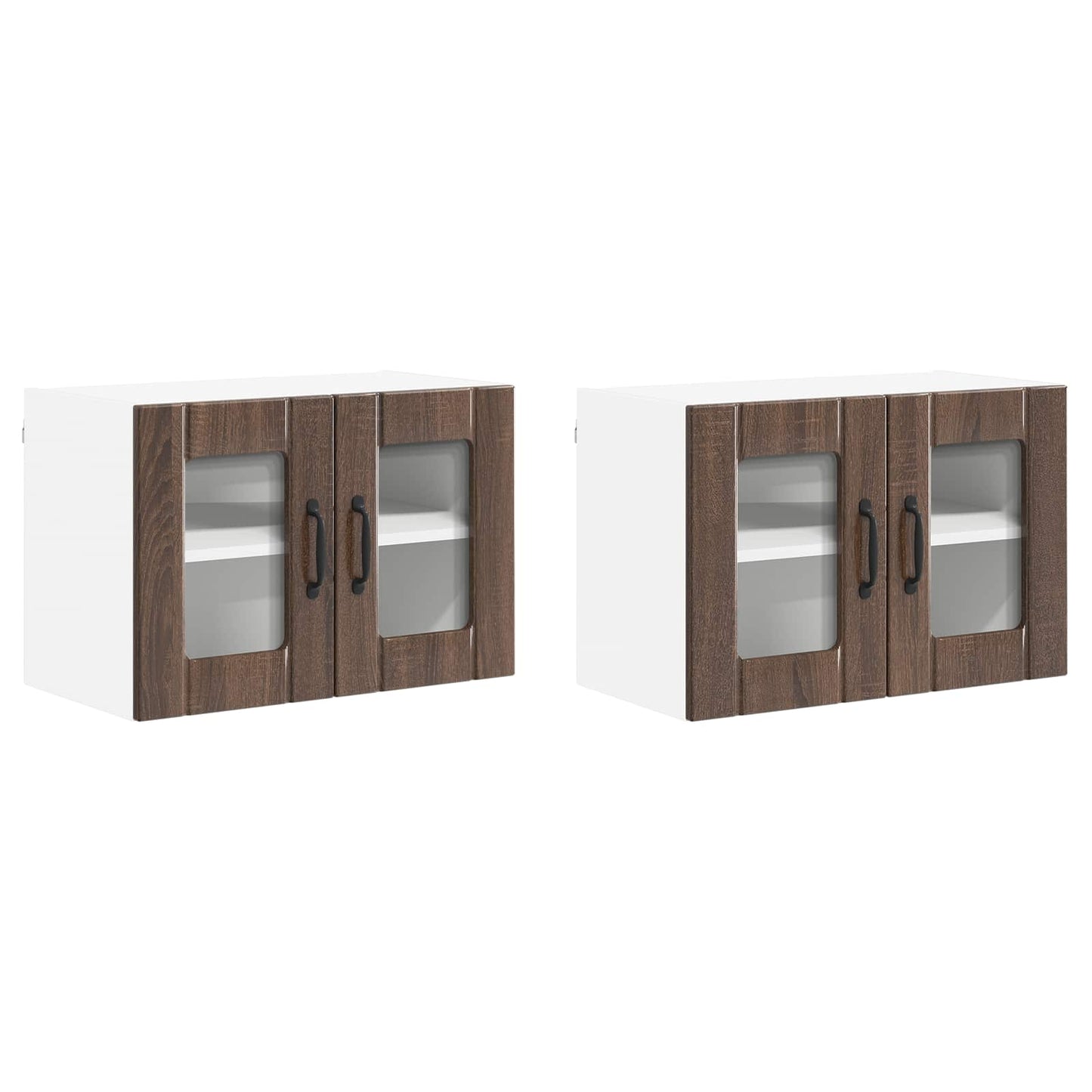 Keukenwandkasten Lucca 2 pcs Bruin eiken 60 x 31 x 40 cm is nu te koop bij PeponiXL, paradijselijk wonen!