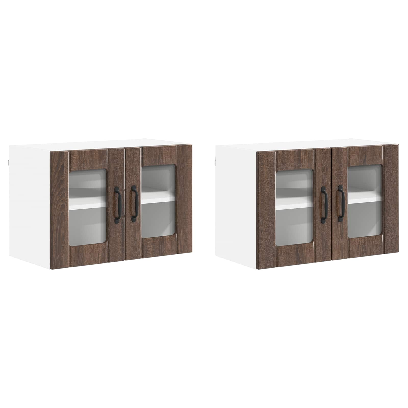Keukenwandkasten Lucca 2 pcs Bruin eiken 60 x 31 x 40 cm is nu te koop bij PeponiXL, paradijselijk wonen!