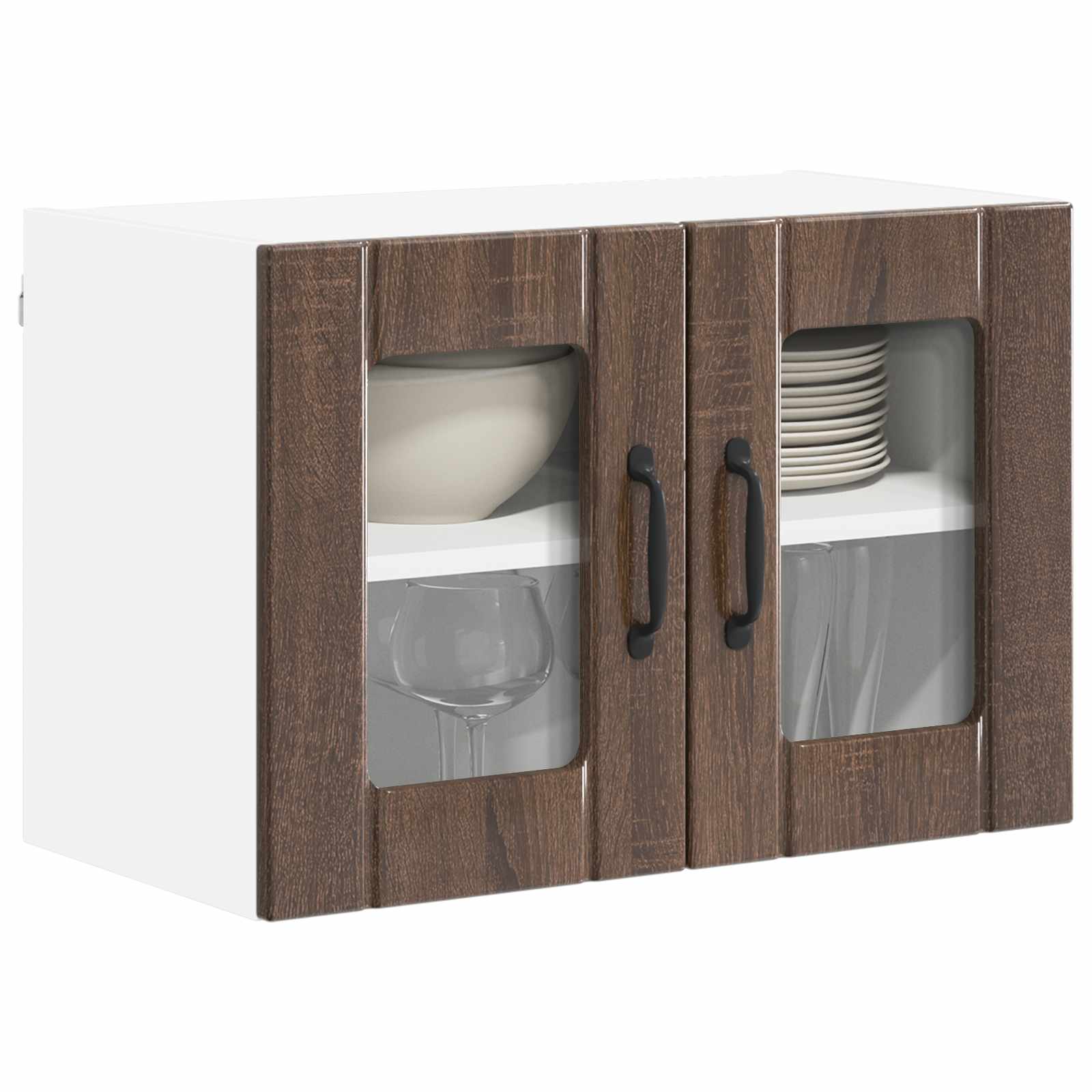 Keukenwandkasten Lucca 2 pcs Bruin eiken 60 x 31 x 40 cm is nu te koop bij PeponiXL, paradijselijk wonen!