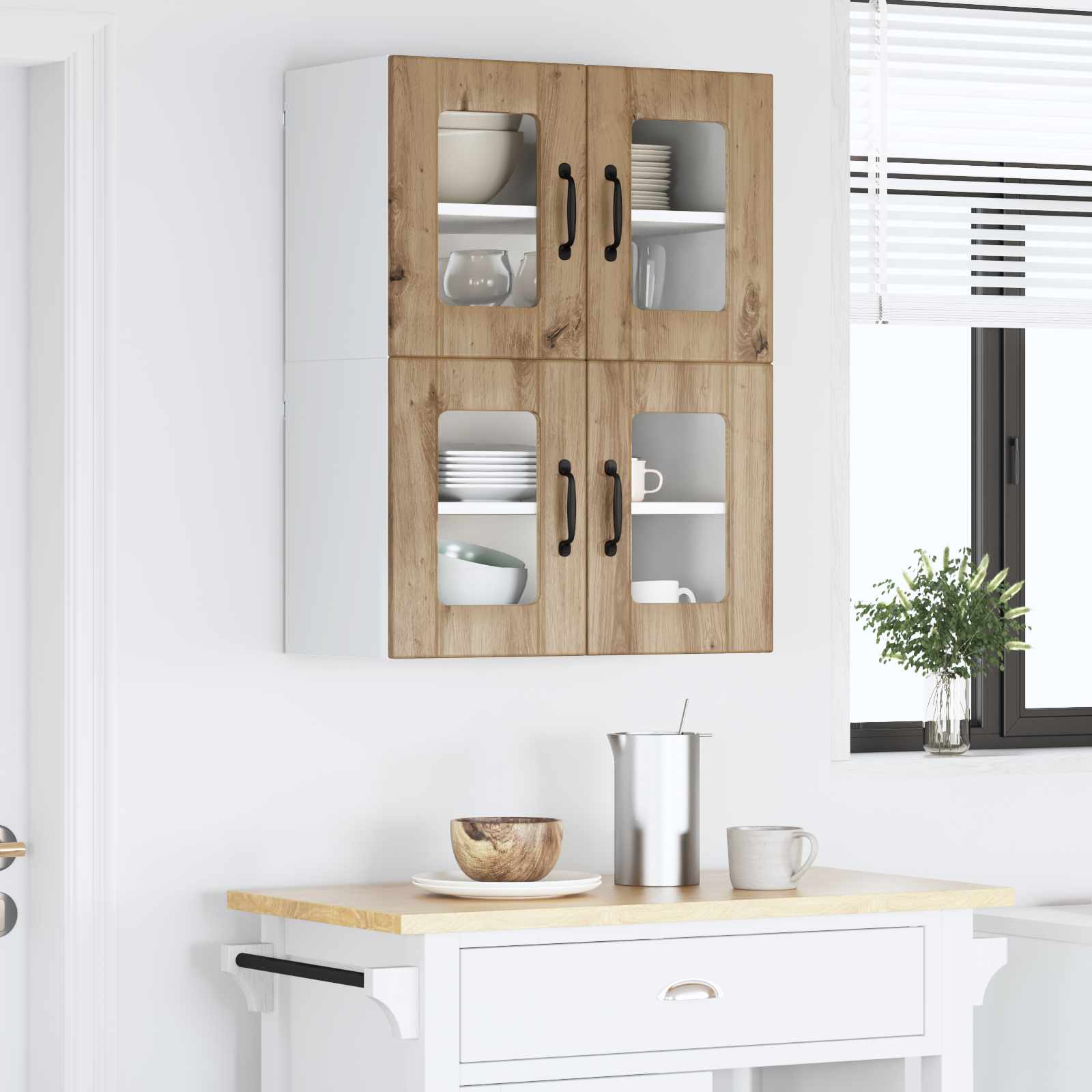 Vaatwasserpaneel Lucca 2 pcs Artisanaal eiken 60 x 31 x 40 cm is nu te koop bij PeponiXL, paradijselijk wonen!