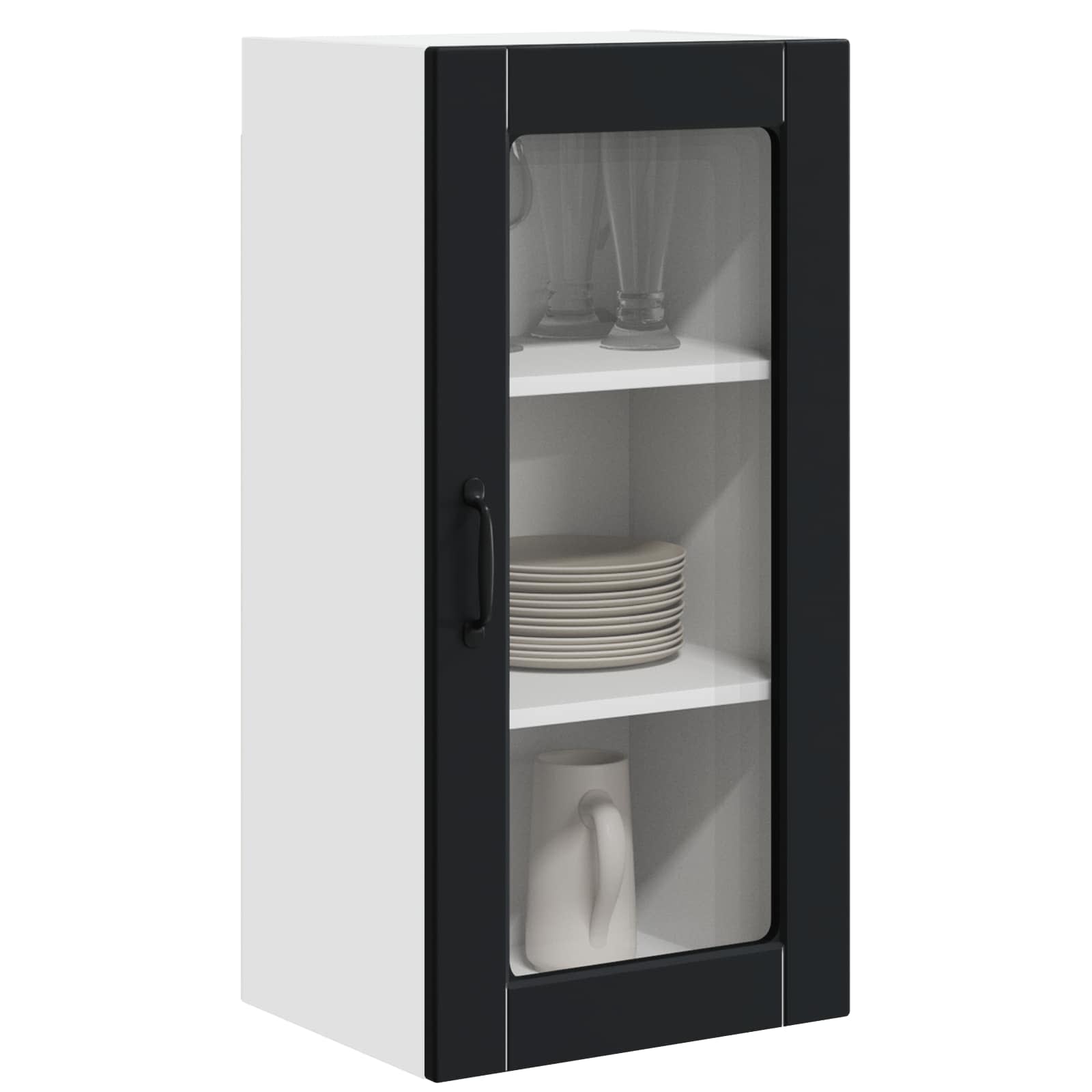 Vaatwasserpaneel Lucca Zwart 40 x 31 x 80 cm Bewerkt hout is nu te koop bij PeponiXL, paradijselijk wonen!