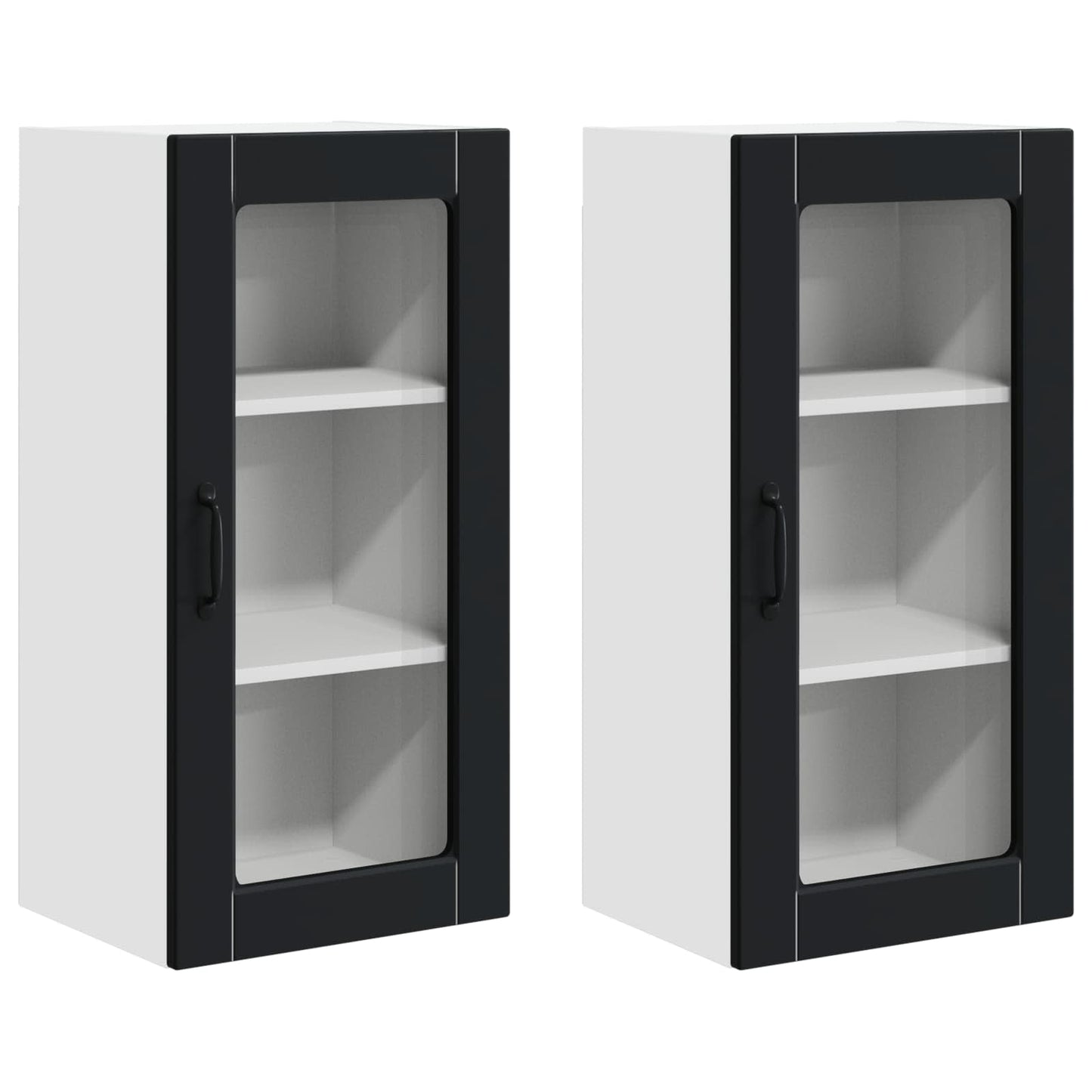 Vaatwasserpaneel Lucca 2 pcs Zwart 40 x 31 x 80 cm Bewerkt hout is nu te koop bij PeponiXL, paradijselijk wonen!