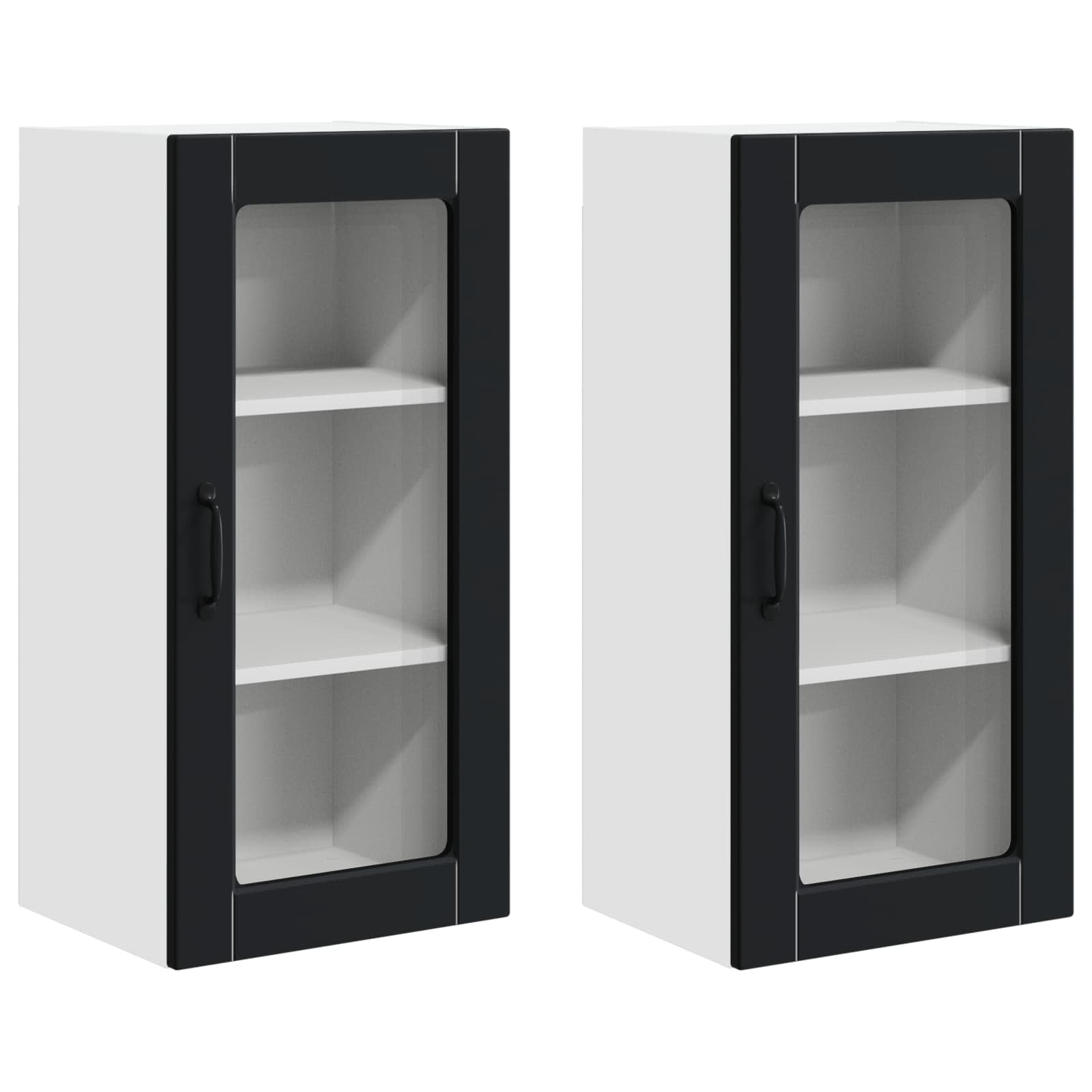 Vaatwasserpaneel Lucca 2 pcs Zwart 40 x 31 x 80 cm Bewerkt hout is nu te koop bij PeponiXL, paradijselijk wonen!