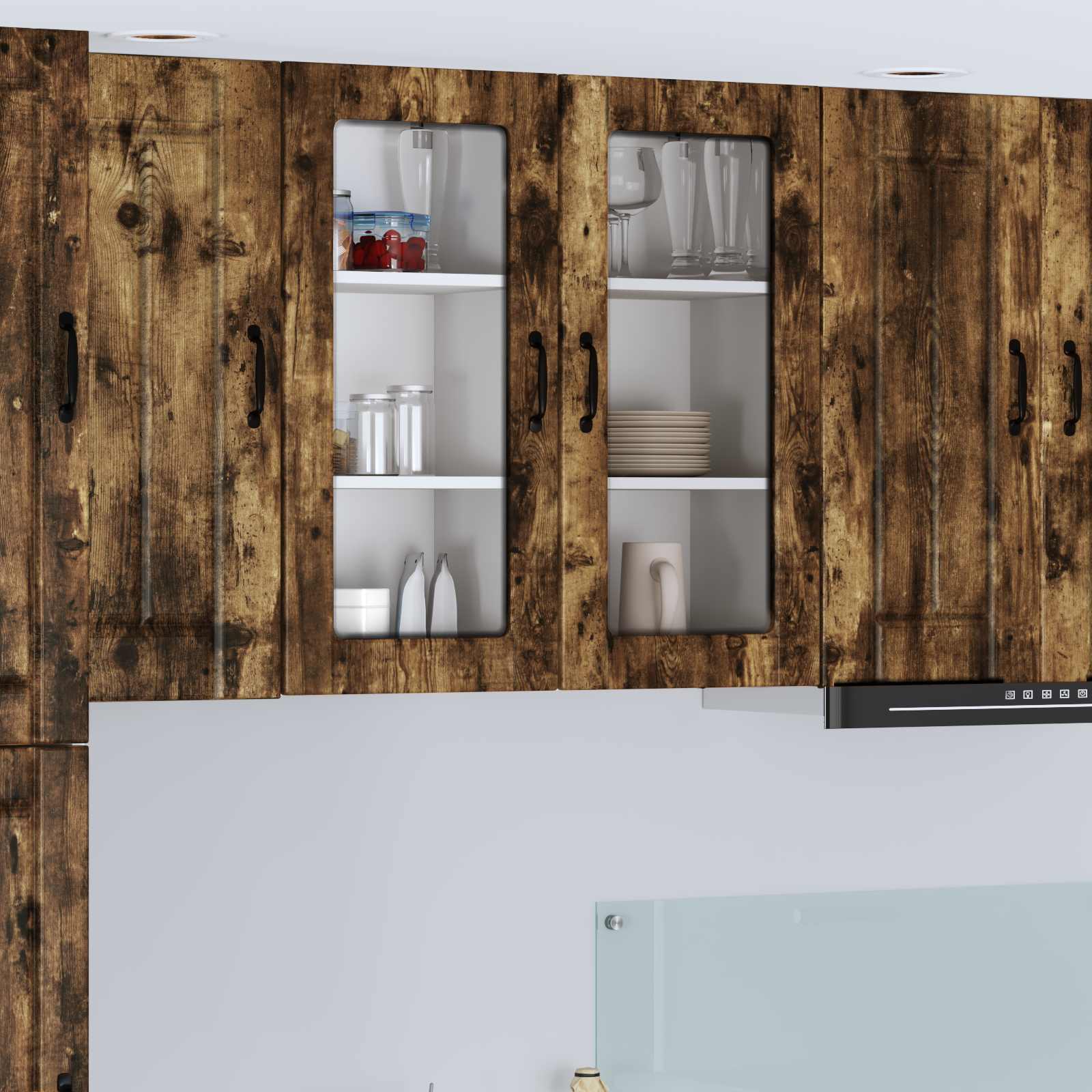 Vaatwasserpaneel Lucca 2 pcs Gerookt eiken 40 x 31 x 80 cm is nu te koop bij PeponiXL, paradijselijk wonen!