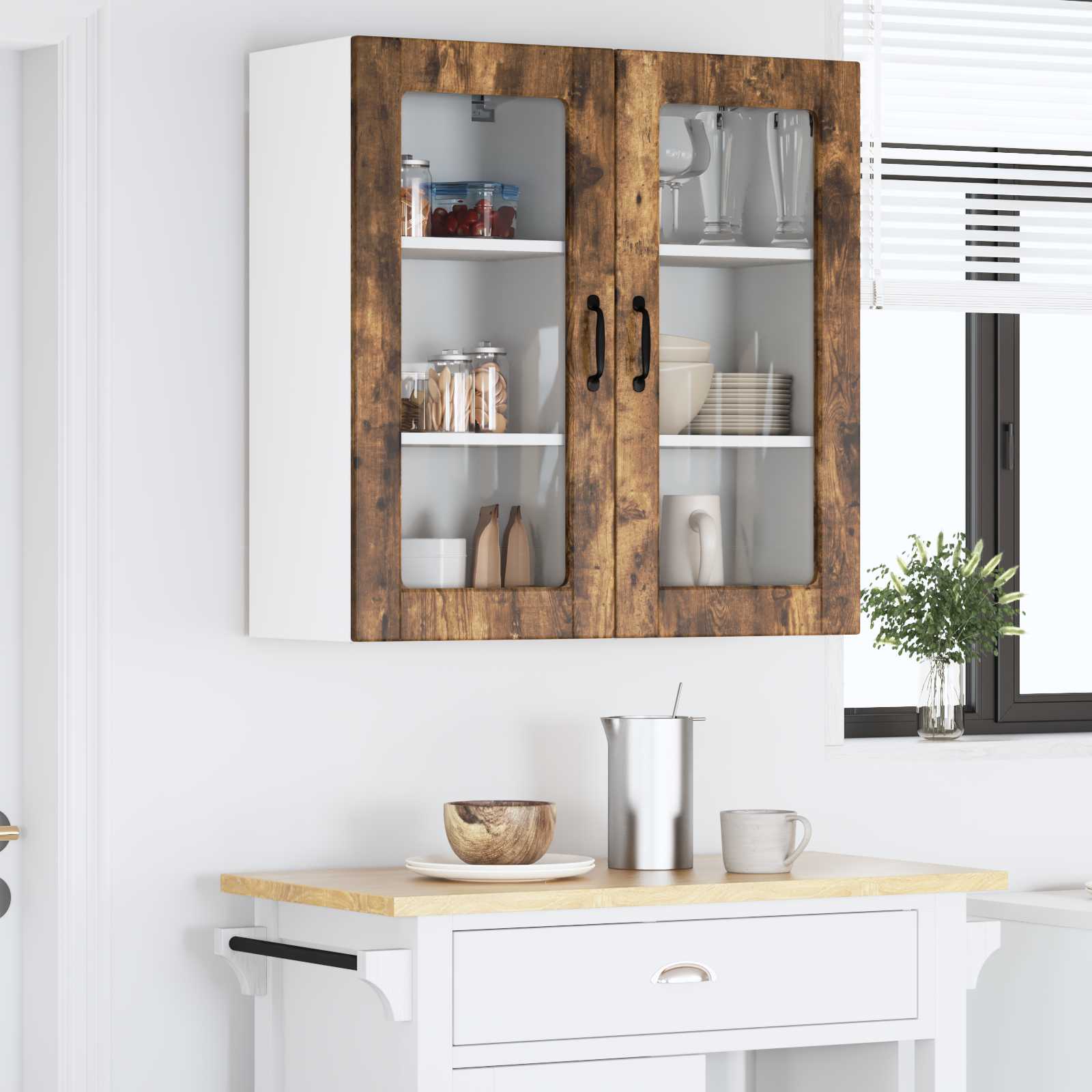 Vaatwasserpaneel Lucca 2 pcs Gerookt eiken 40 x 31 x 80 cm is nu te koop bij PeponiXL, paradijselijk wonen!