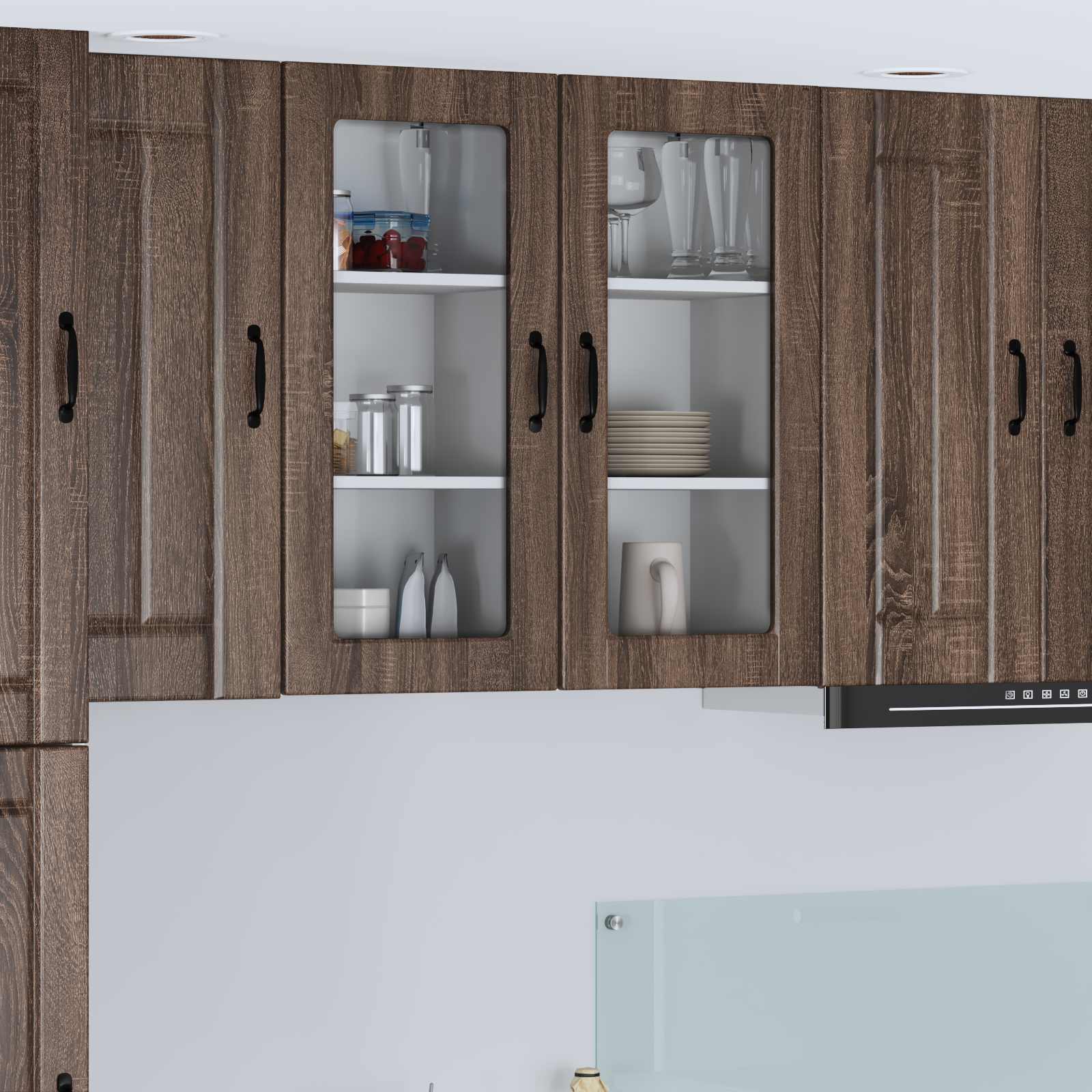 Vaatwasserpaneel Lucca 2 pcs Bruin eiken 40 x 31 x 80 cm is nu te koop bij PeponiXL, paradijselijk wonen!