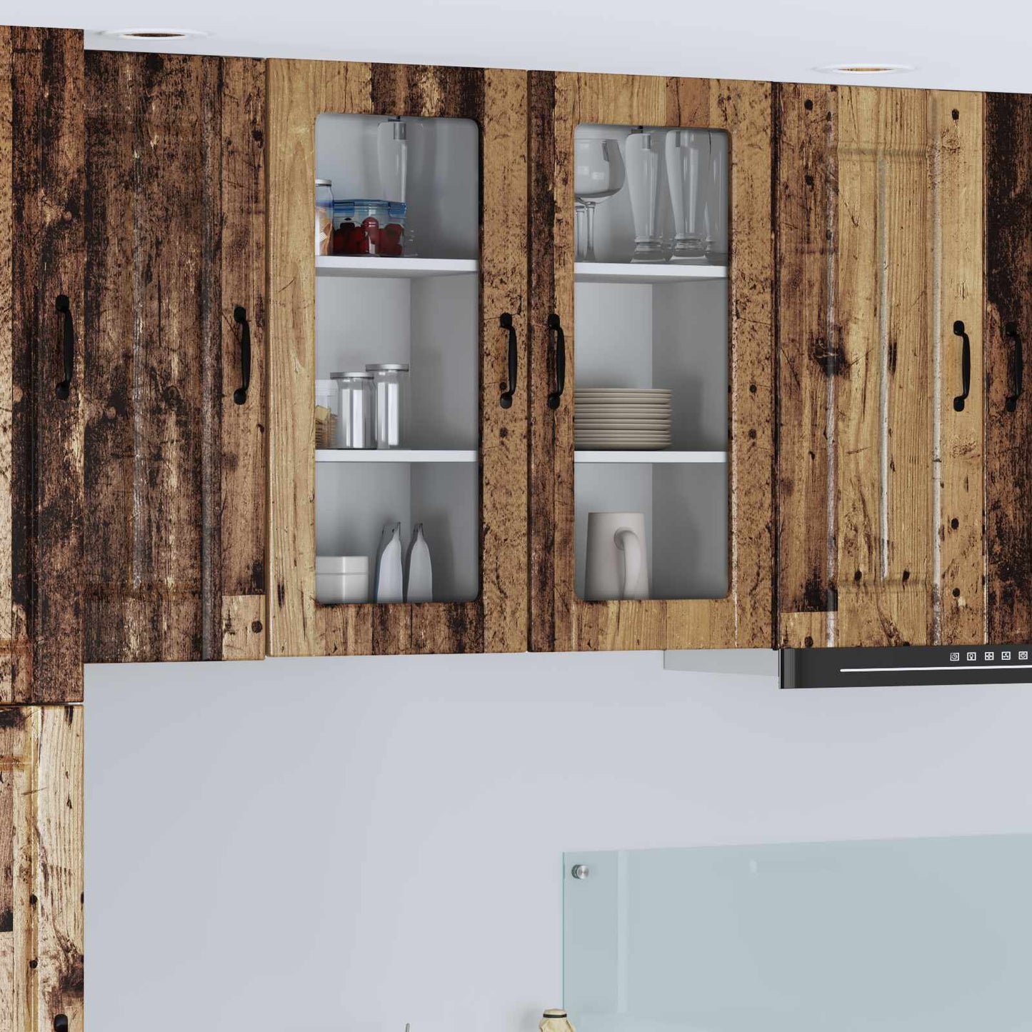 Vaatwasserpaneel Lucca 2 pcs Oud hout 40 x 31 x 80 cm is nu te koop bij PeponiXL, paradijselijk wonen!