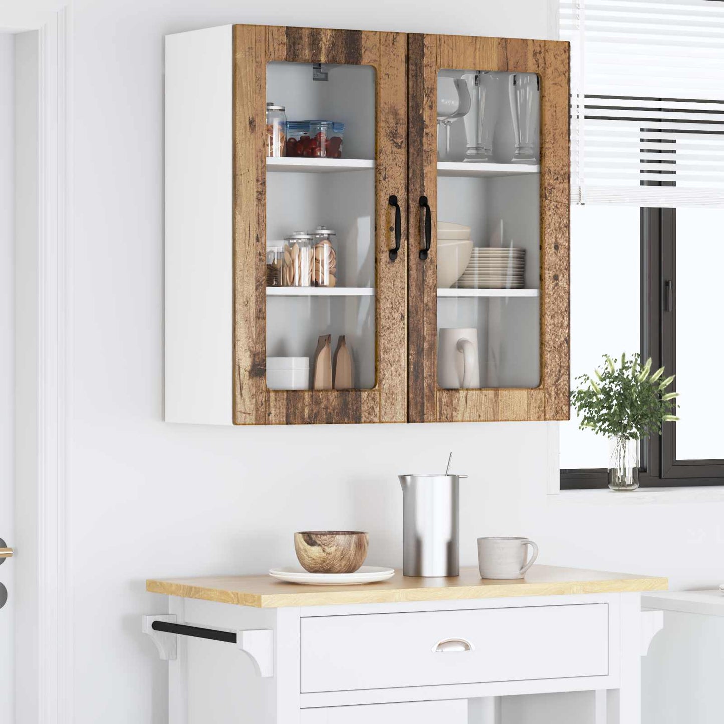 Vaatwasserpaneel Lucca 2 pcs Oud hout 40 x 31 x 80 cm is nu te koop bij PeponiXL, paradijselijk wonen!