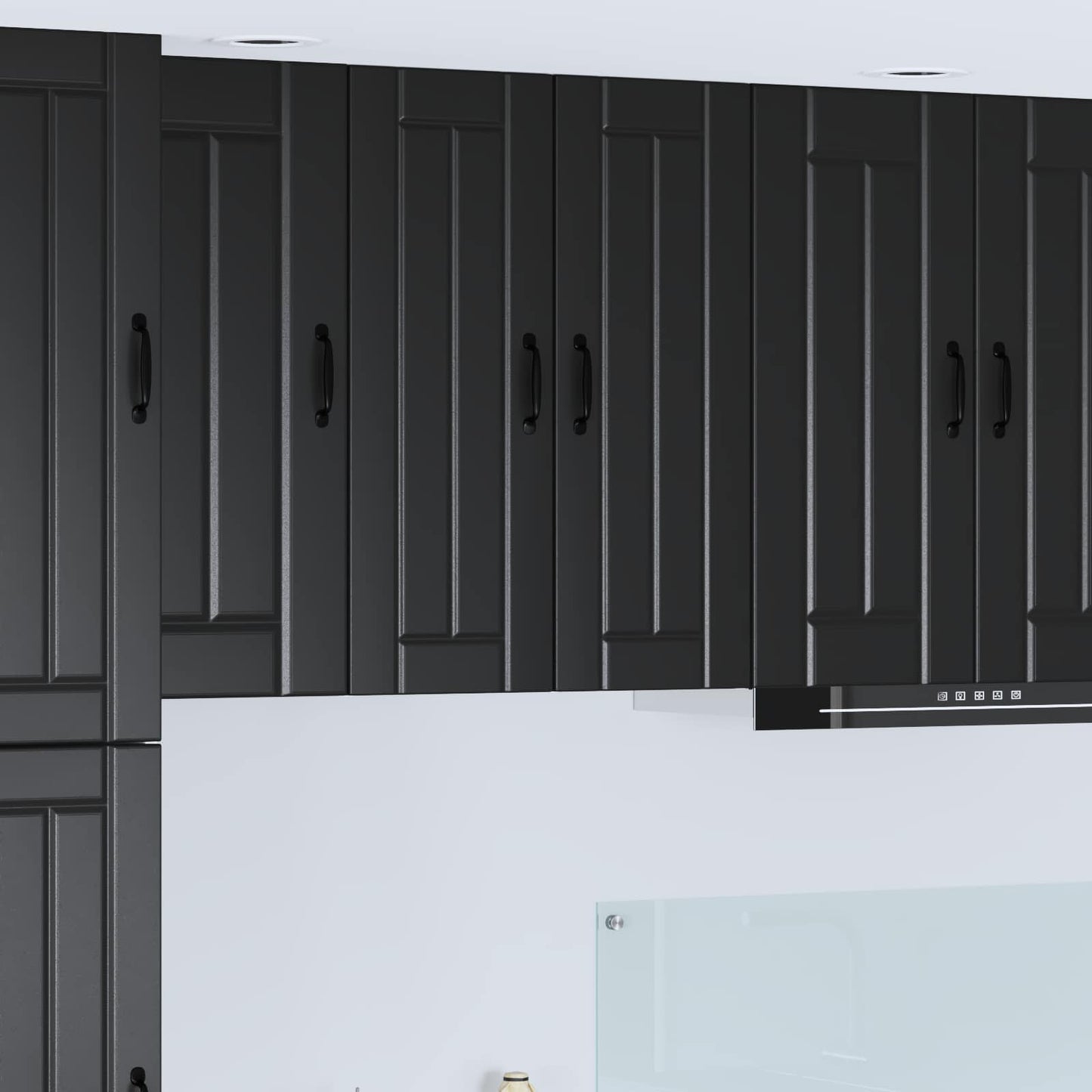 Keukenkast Zwart 30 x 31 x 80 cm Bewerkt hout is nu te koop bij PeponiXL, paradijselijk wonen!