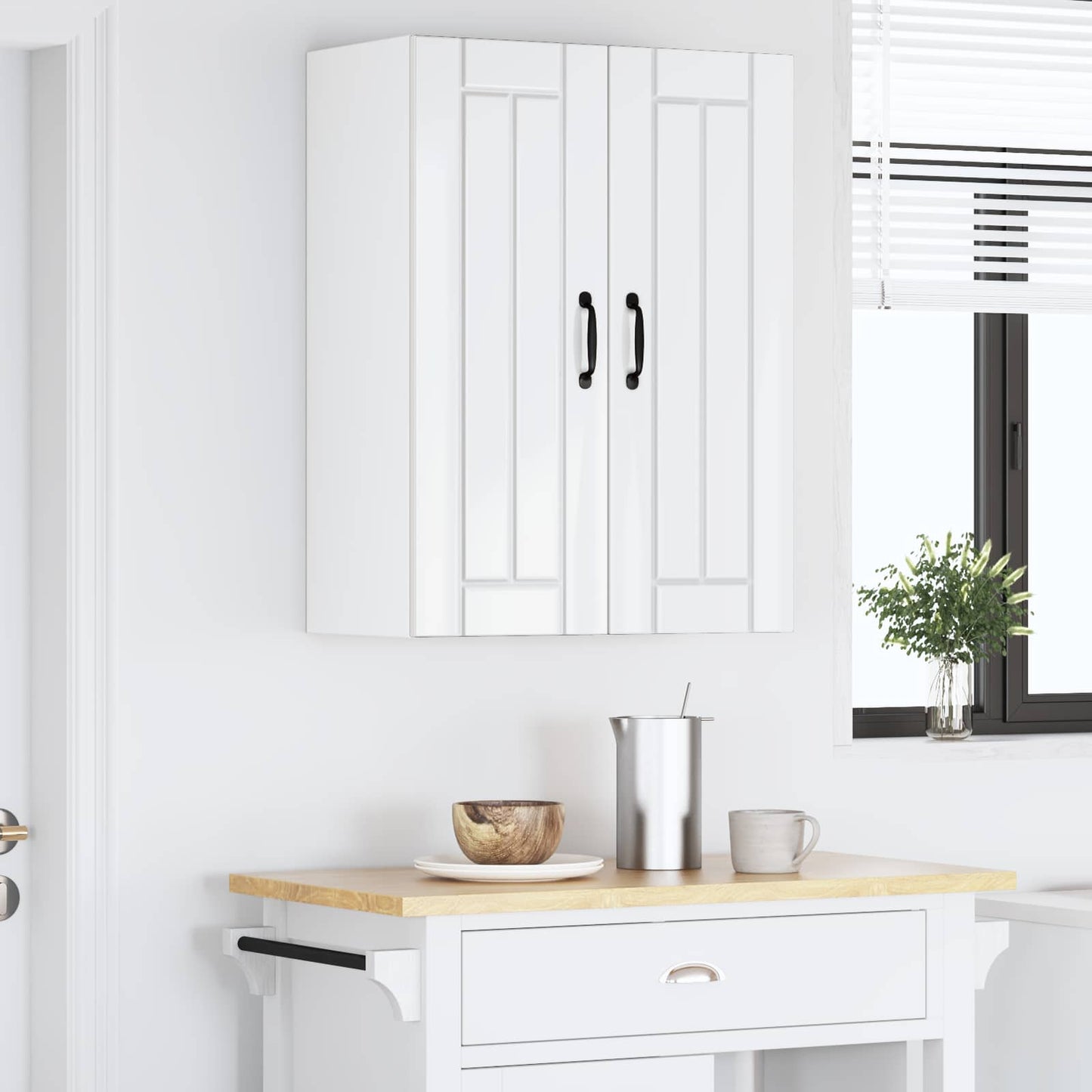 Vaatwasserpaneel Lucca 2 pcs Hoogglans Wit 30 x 31 x 80 cm is nu te koop bij PeponiXL, paradijselijk wonen!