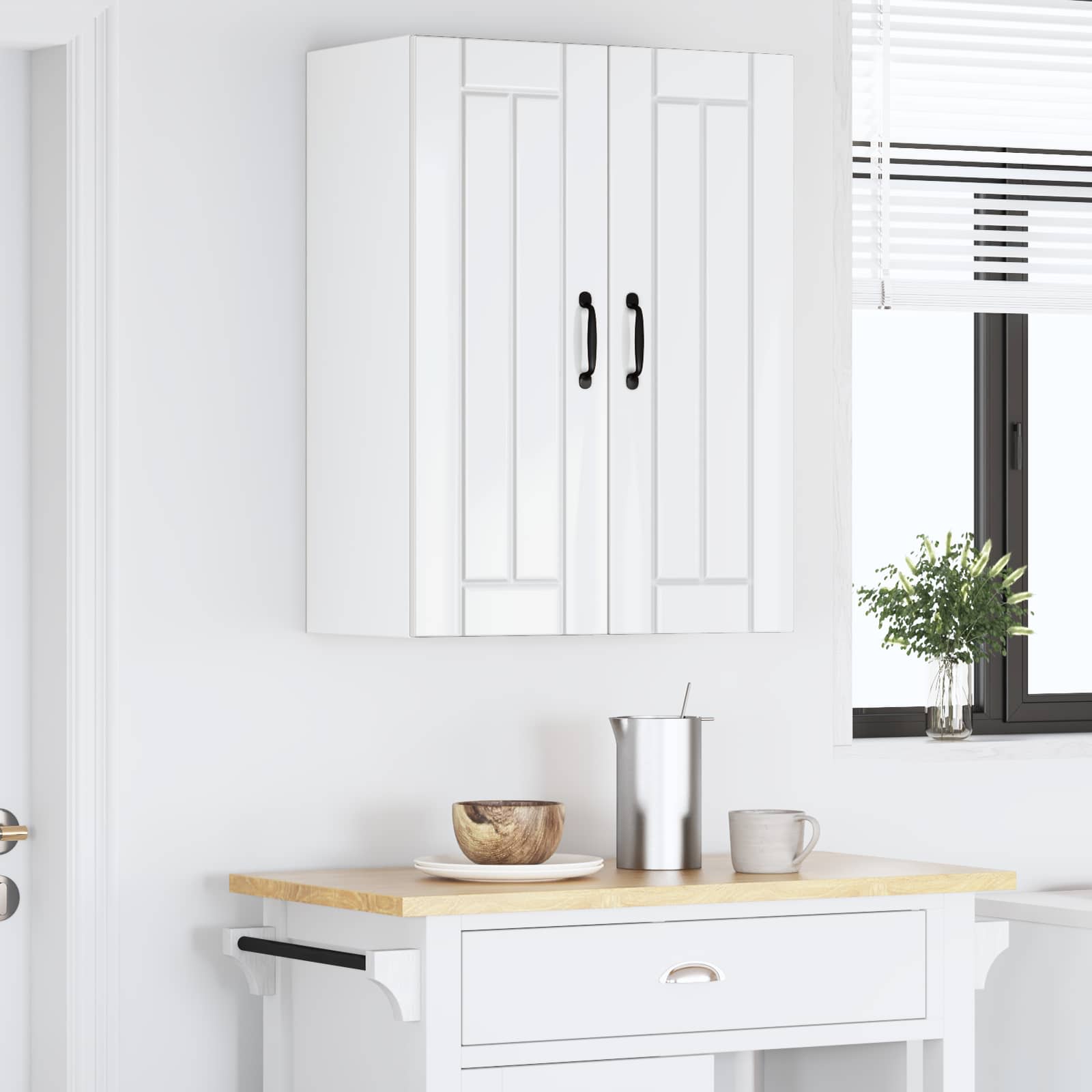 Vaatwasserpaneel Lucca 2 pcs Hoogglans Wit 30 x 31 x 80 cm is nu te koop bij PeponiXL, paradijselijk wonen!