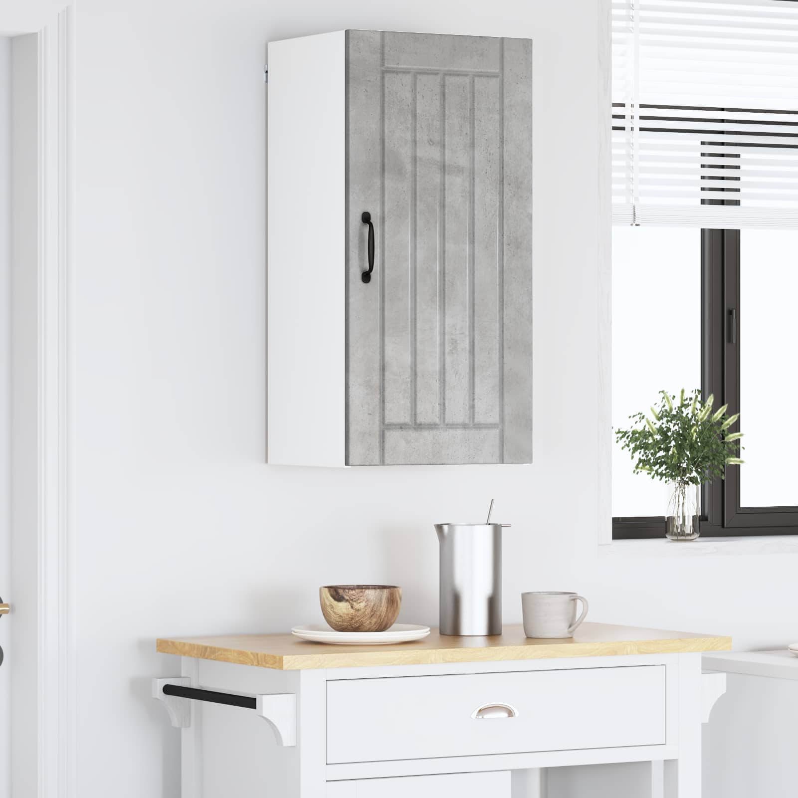Vaatwasserpaneel Lucca Betongrijs 40 x 31 x 80 cm Bewerkt hout is nu te koop bij PeponiXL, paradijselijk wonen!