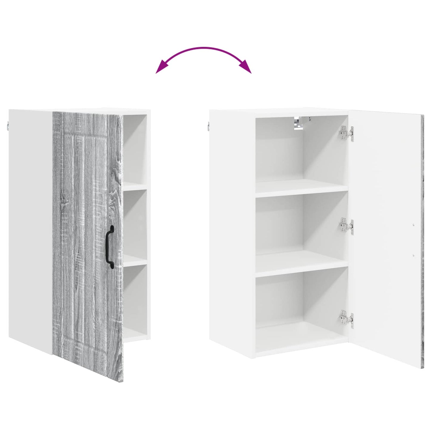 Keukenkast Grijs Sonoma 40 x 31 x 80 cm Bewerkt hout is nu te koop bij PeponiXL, paradijselijk wonen!