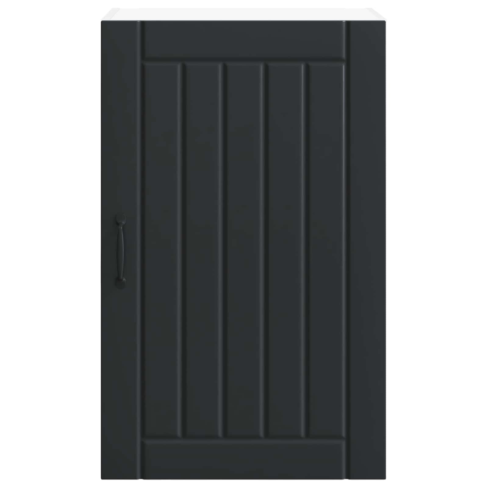 Keukenkast Zwart 50 x 31 x 80 cm Bewerkt hout is nu te koop bij PeponiXL, paradijselijk wonen!