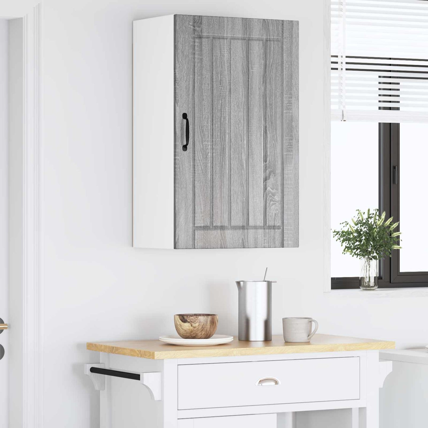 Keukenkast Grijs Sonoma 50 x 31 x 80 cm Bewerkt hout is nu te koop bij PeponiXL, paradijselijk wonen!