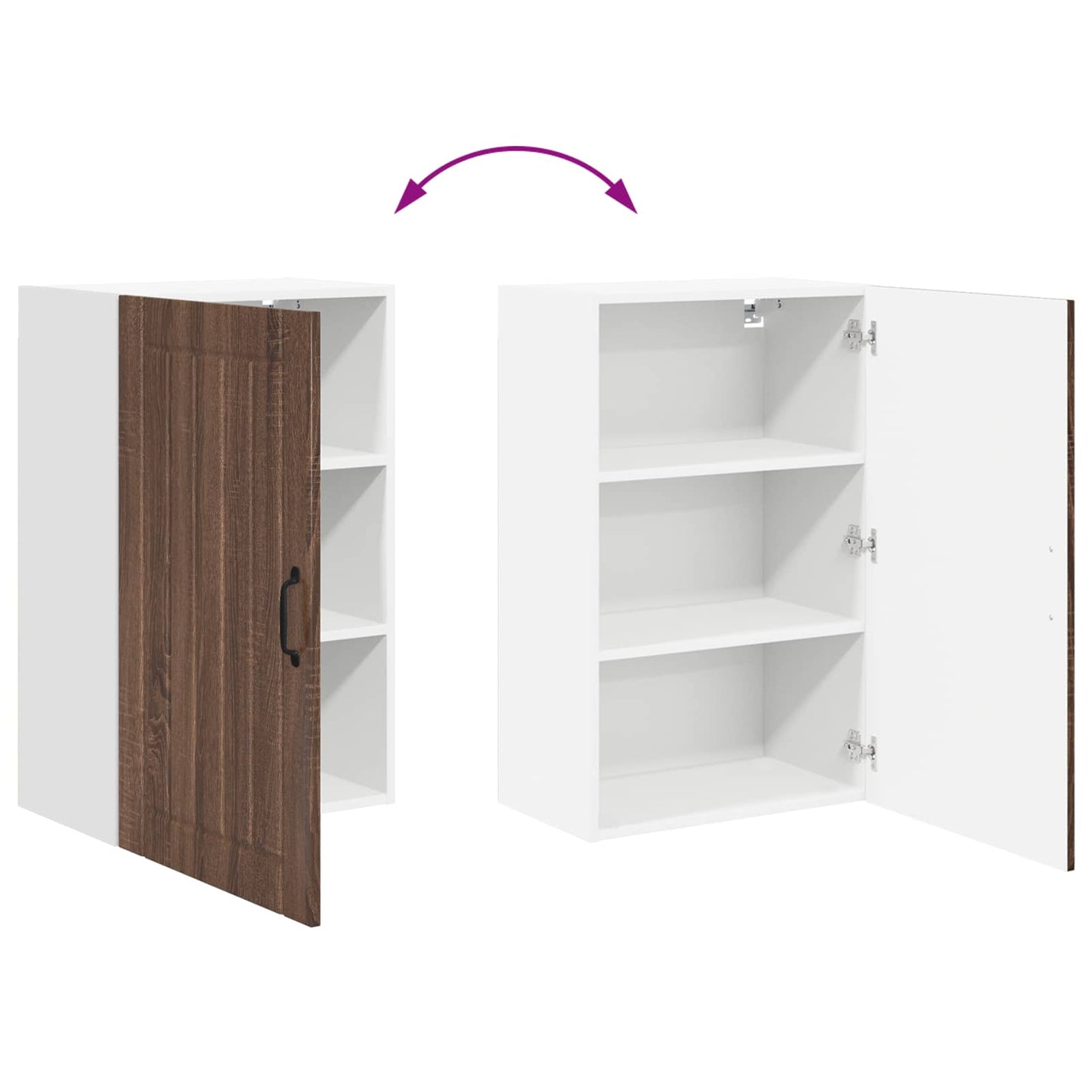 Vaatwasserpaneel Lucca Bruin eiken 50 x 31 x 80 cm Bewerkt hout is nu te koop bij PeponiXL, paradijselijk wonen!