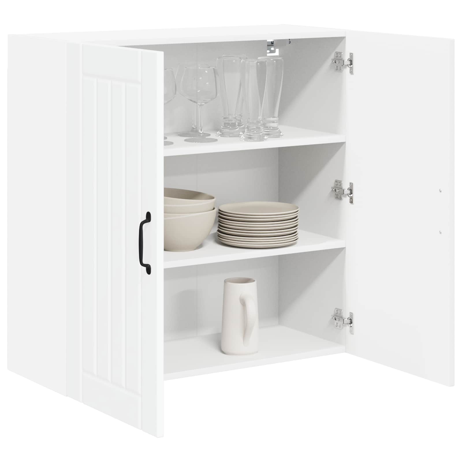 Keukenkast Wit 80 x 31 x 80 cm Bewerkt hout is nu te koop bij PeponiXL, paradijselijk wonen!