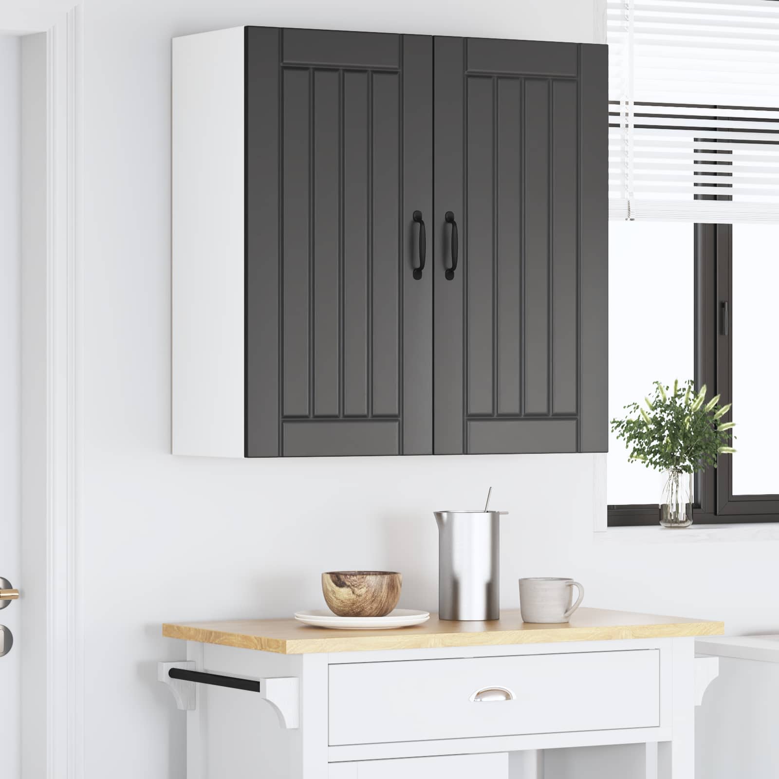 Vaatwasserpaneel Lucca Zwart 80 x 31 x 80 cm Bewerkt hout is nu te koop bij PeponiXL, paradijselijk wonen!
